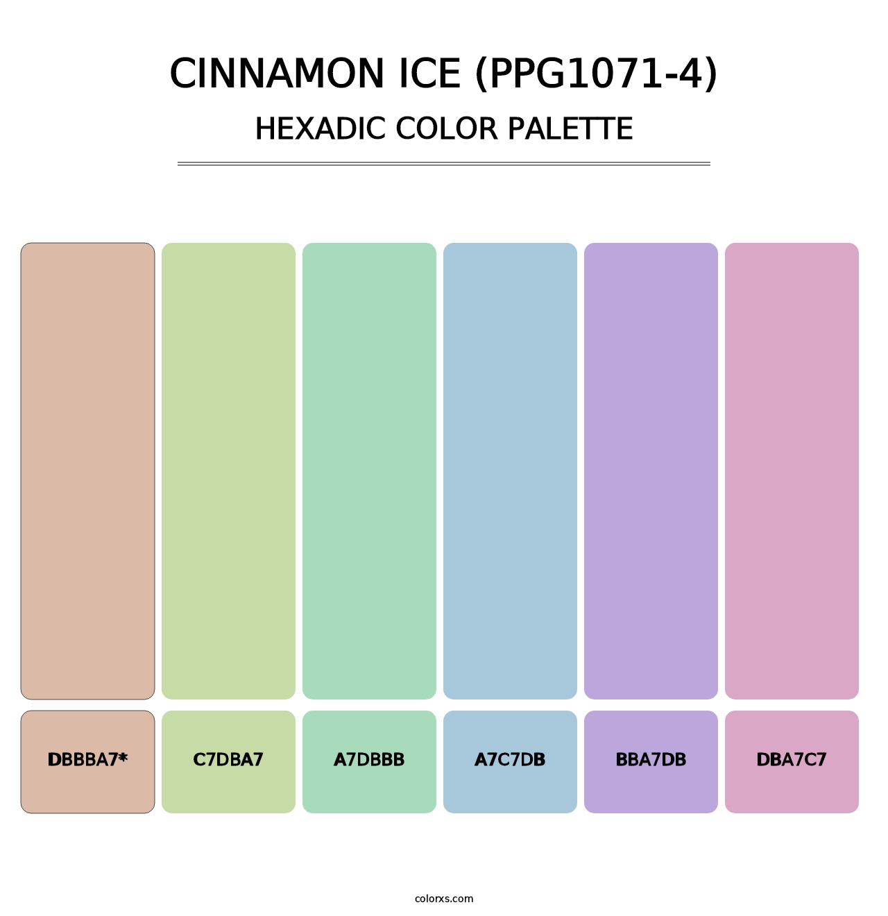 Cinnamon Ice (PPG1071-4) - Hexadic Color Palette