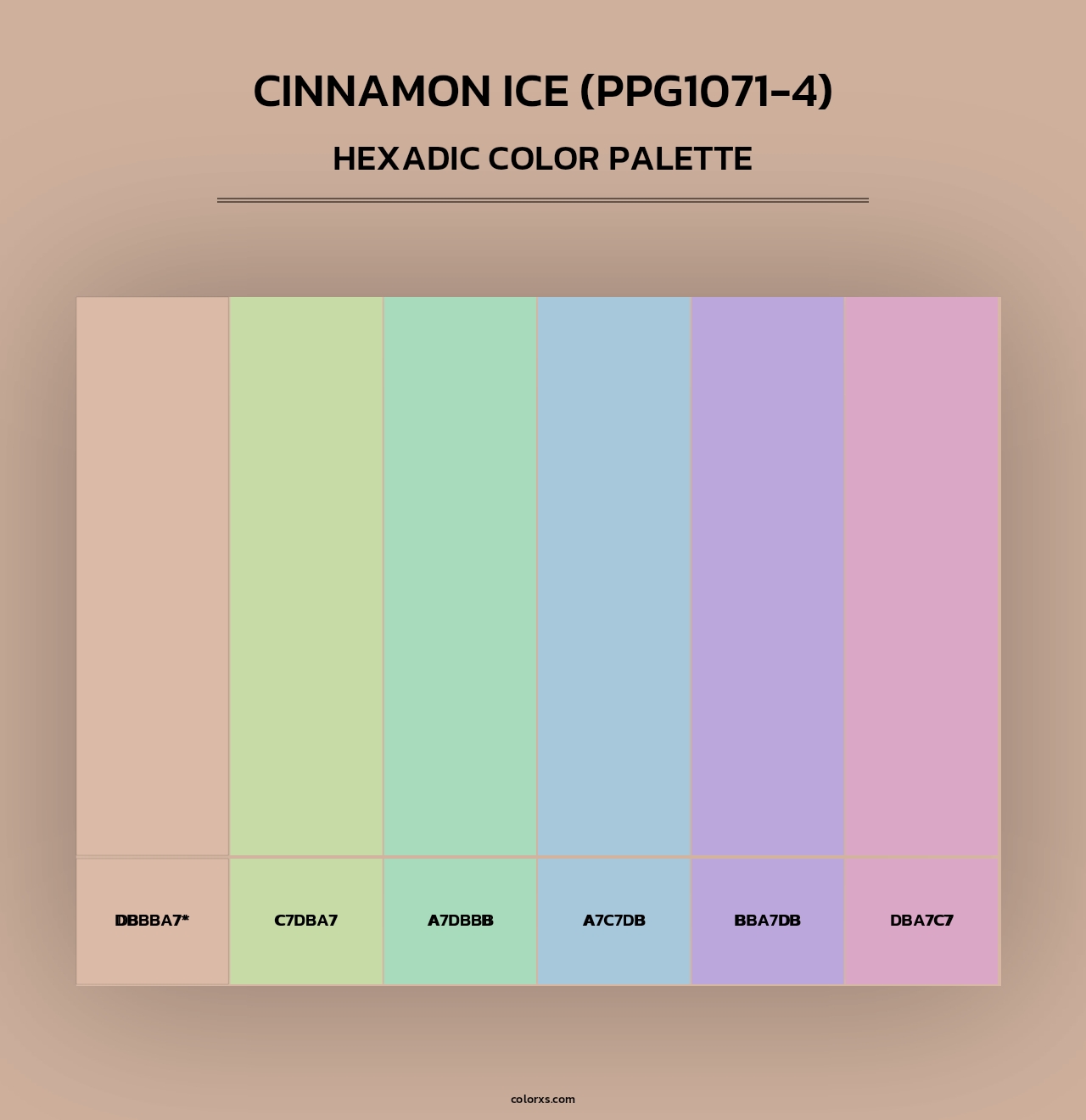 Cinnamon Ice (PPG1071-4) - Hexadic Color Palette