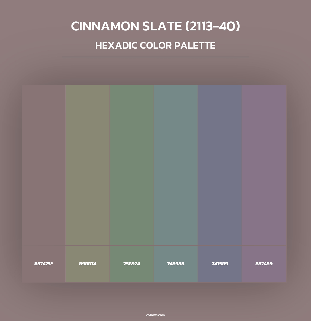 Cinnamon Slate (2113-40) - Hexadic Color Palette