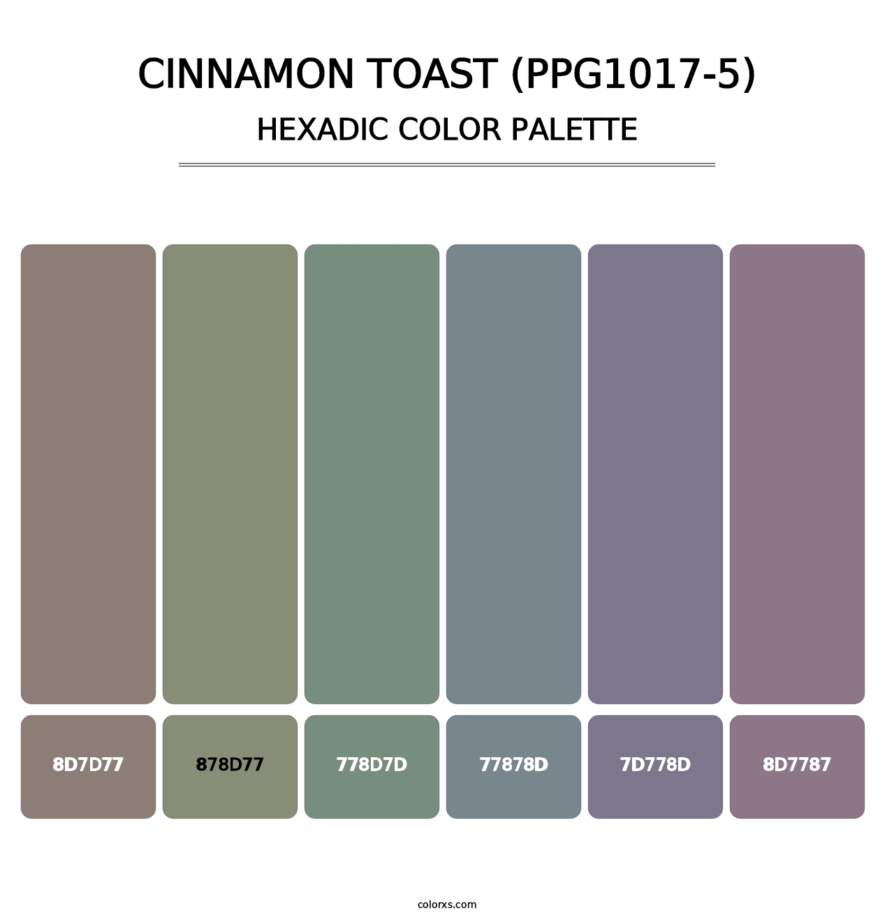Cinnamon Toast (PPG1017-5) - Hexadic Color Palette