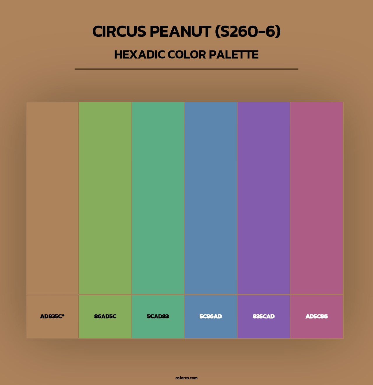 Circus Peanut (S260-6) - Hexadic Color Palette
