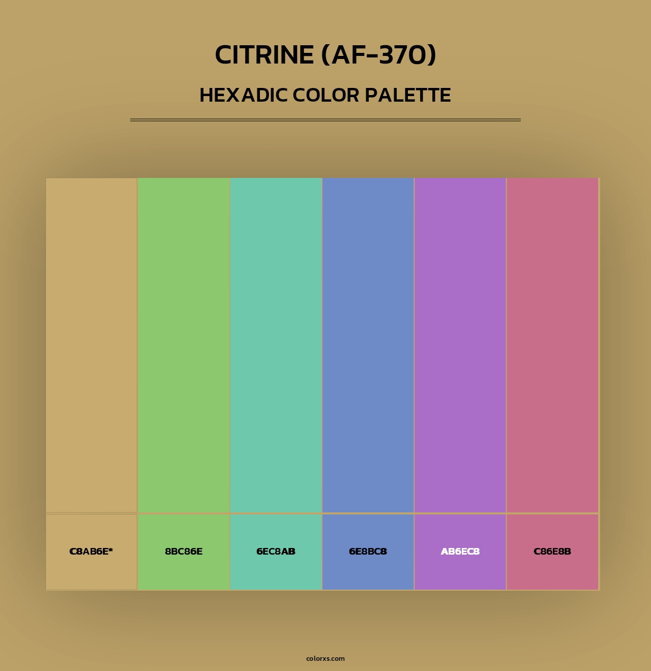 Citrine (AF-370) - Hexadic Color Palette