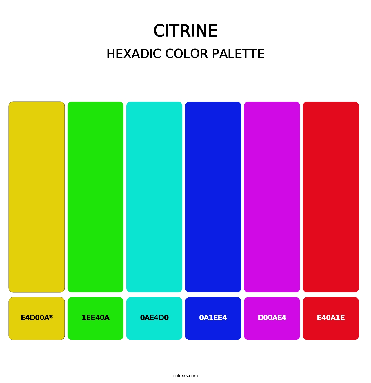 Citrine - Hexadic Color Palette