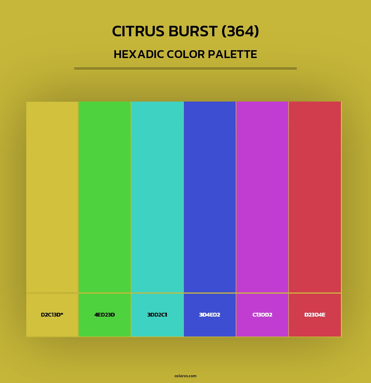 Citrus Burst (364) - Hexadic Color Palette