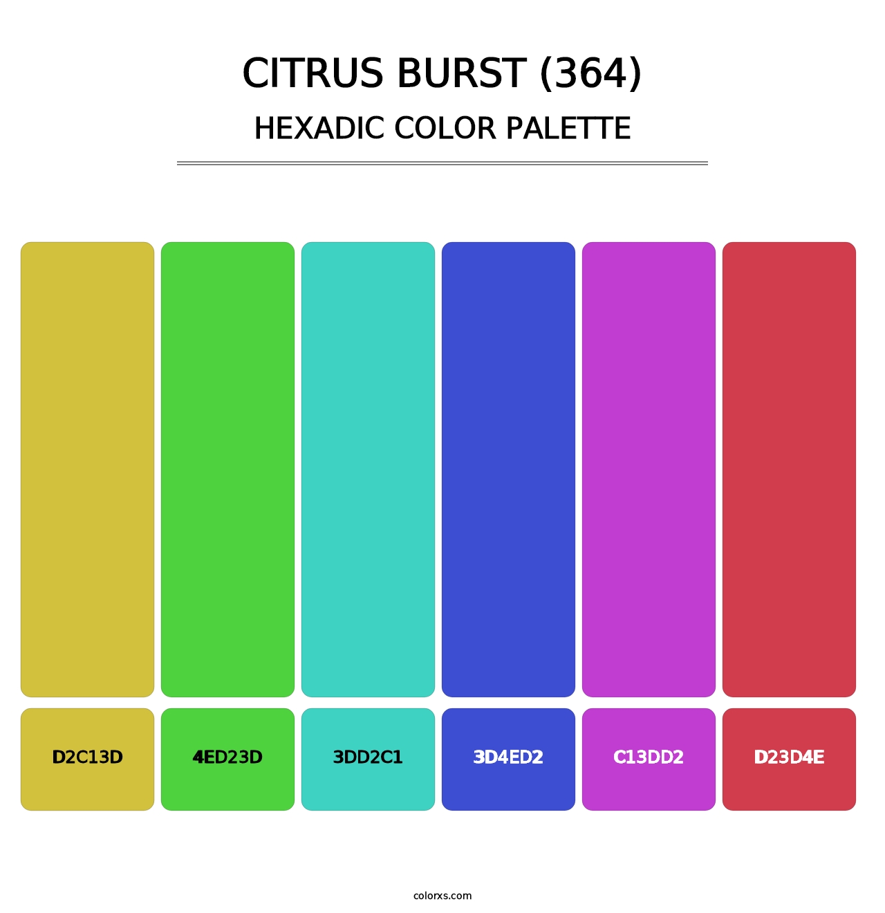 Citrus Burst (364) - Hexadic Color Palette