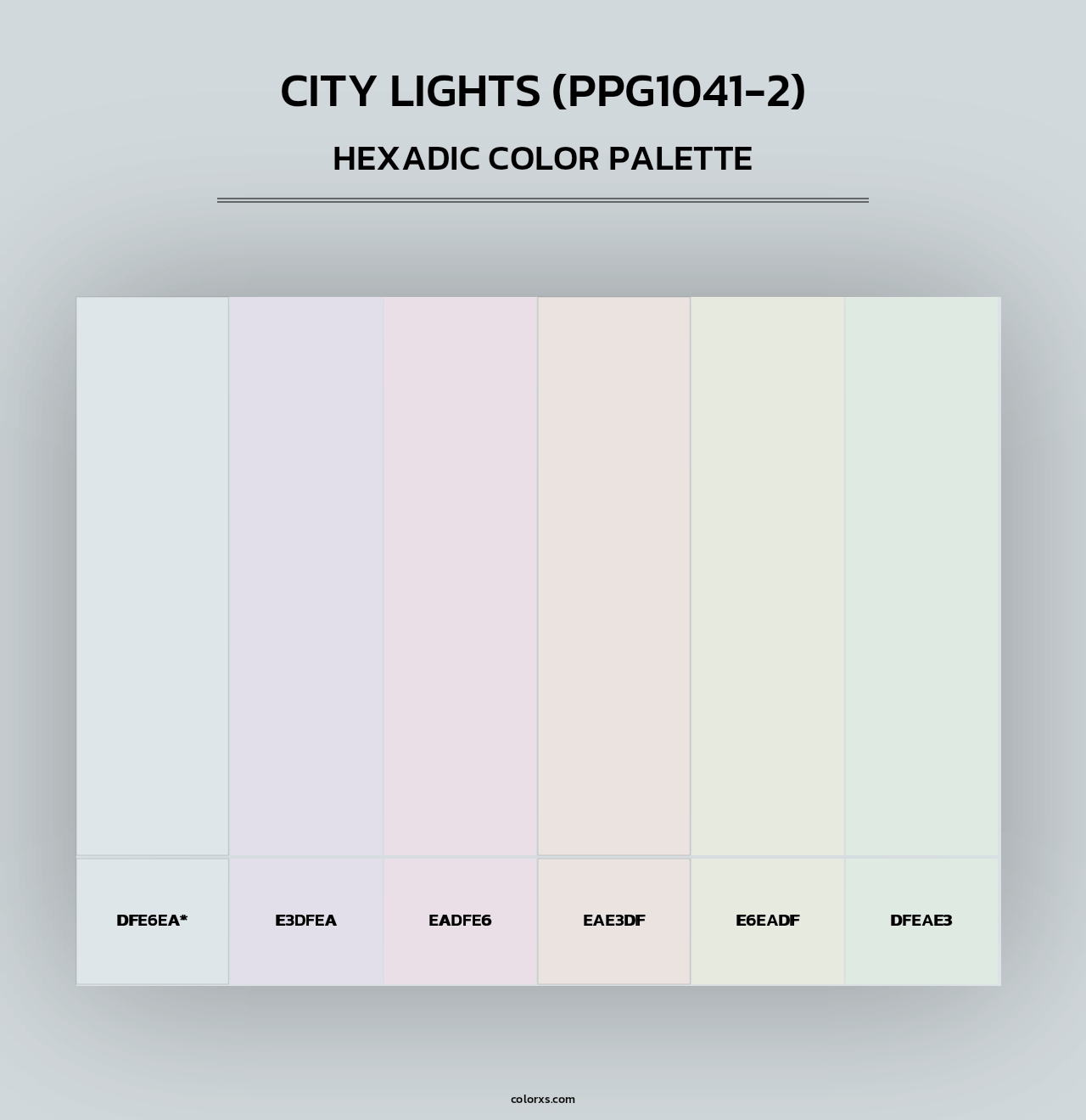 City Lights (PPG1041-2) - Hexadic Color Palette