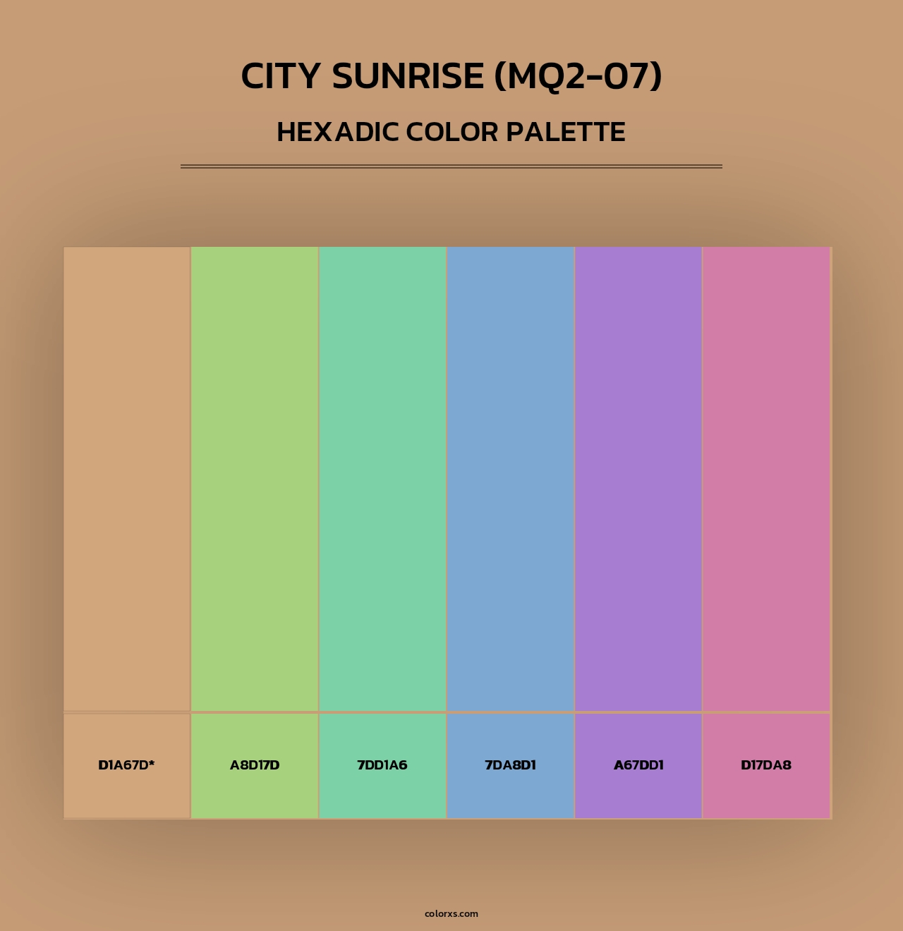 City Sunrise (MQ2-07) - Hexadic Color Palette