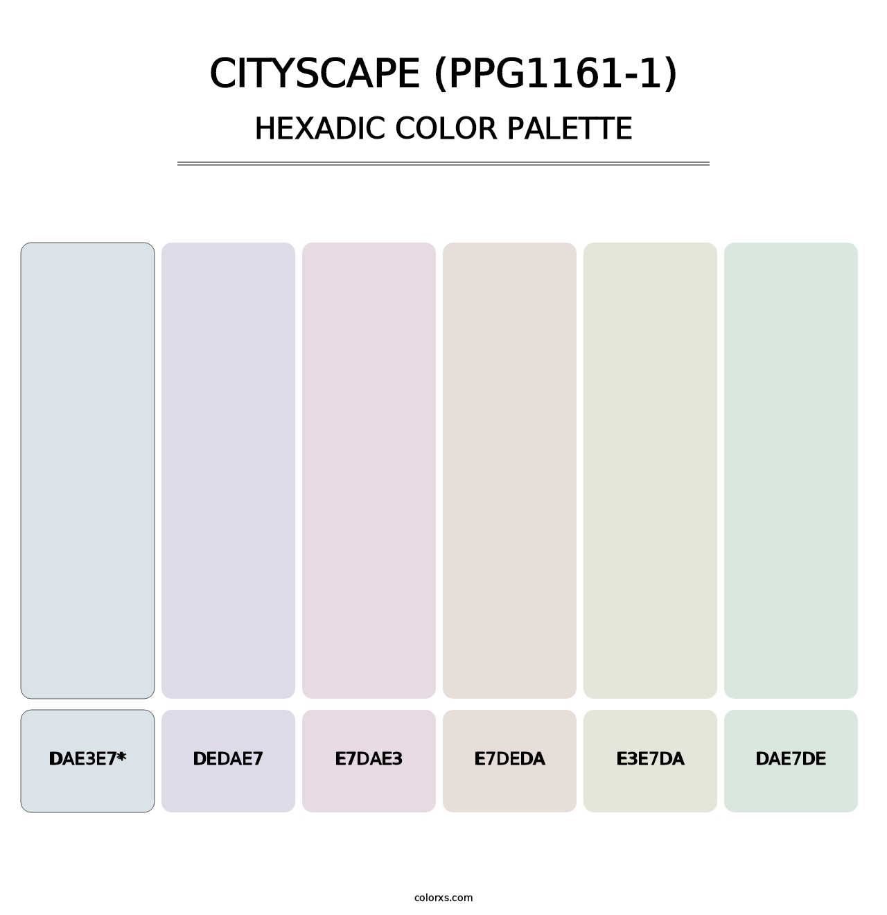 Cityscape (PPG1161-1) - Hexadic Color Palette