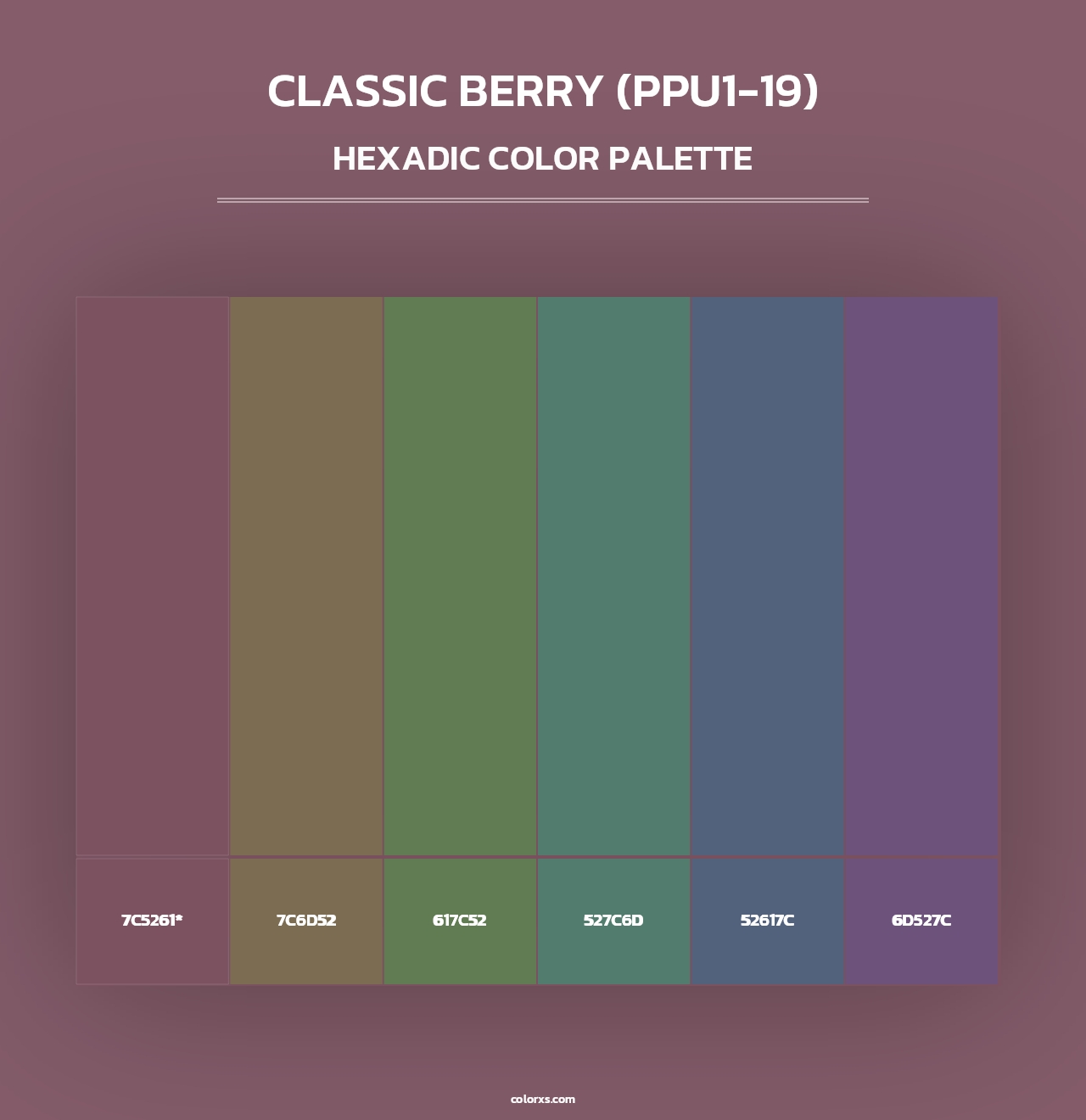 Classic Berry (PPU1-19) - Hexadic Color Palette