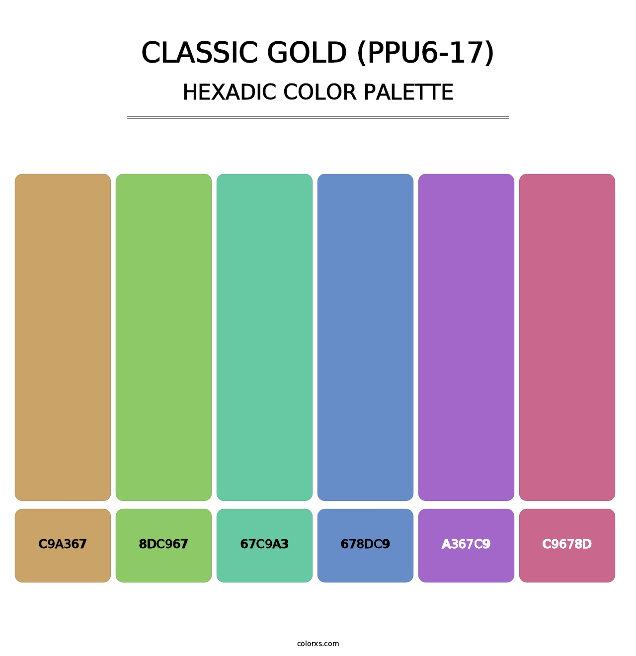 Classic Gold (PPU6-17) - Hexadic Color Palette