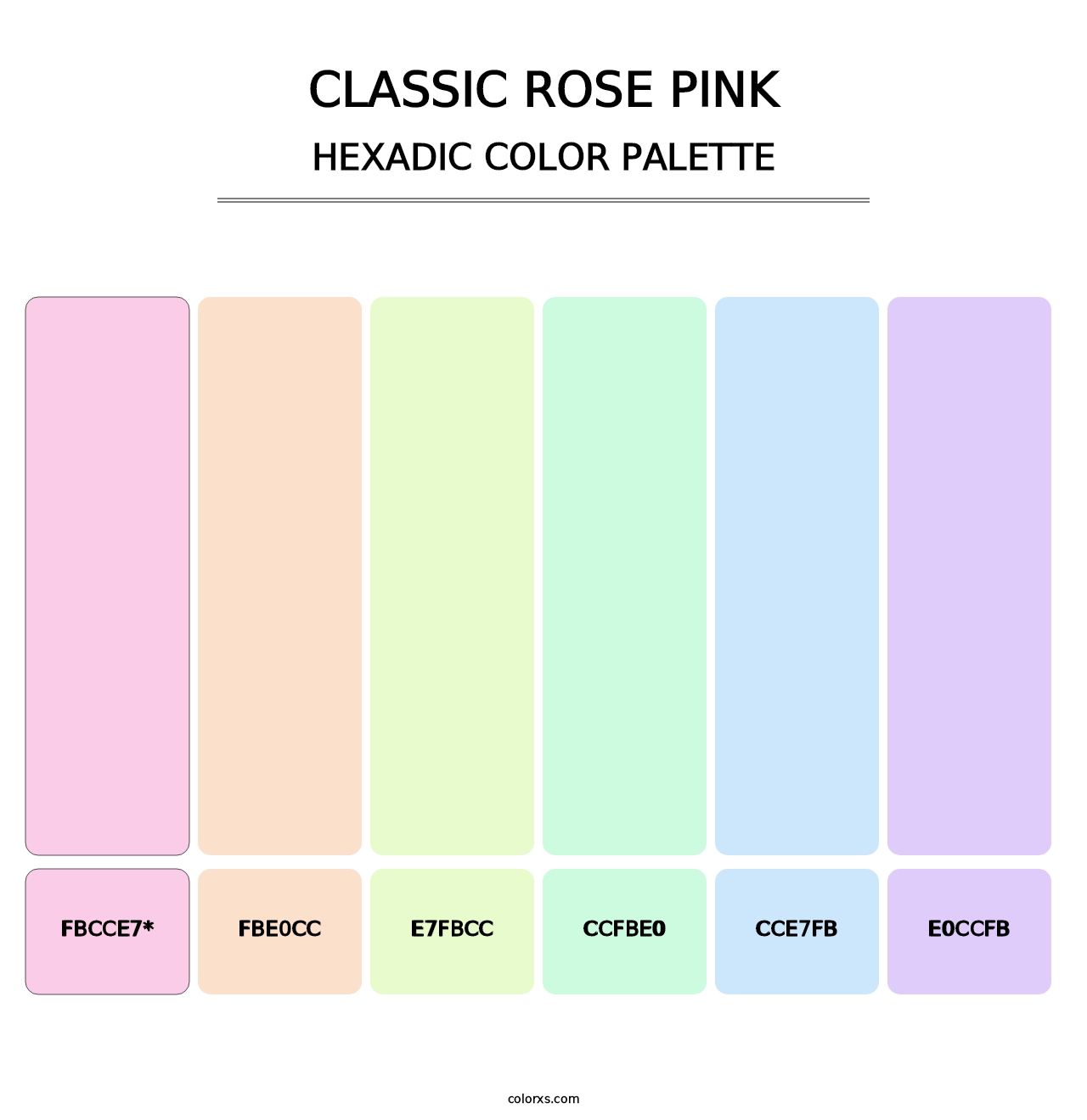 Classic Rose Pink - Hexadic Color Palette