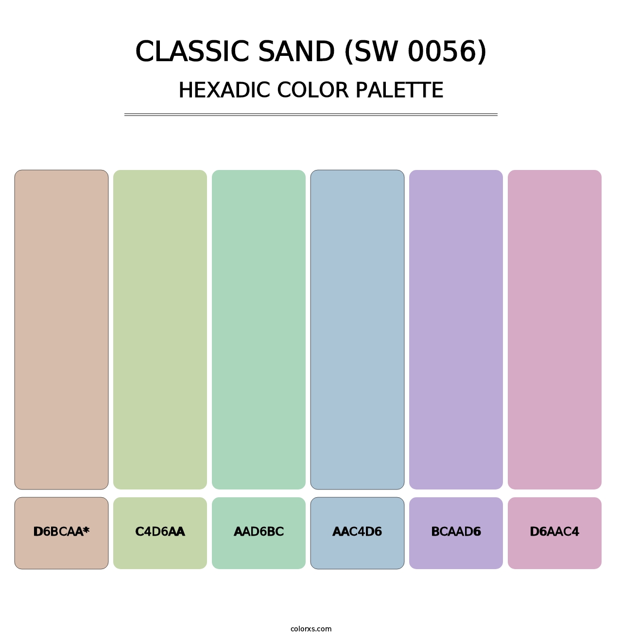 Classic Sand (SW 0056) - Hexadic Color Palette
