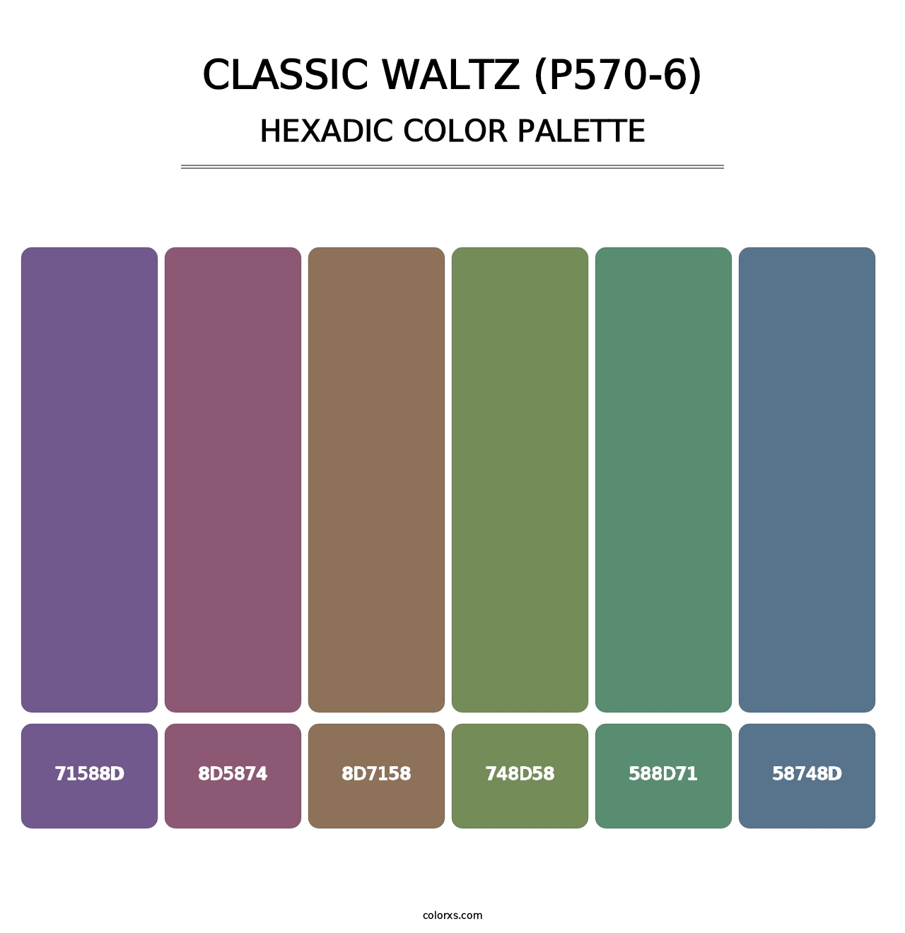 Classic Waltz (P570-6) - Hexadic Color Palette