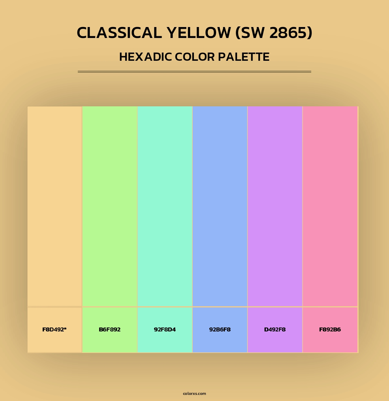 Classical Yellow (SW 2865) - Hexadic Color Palette