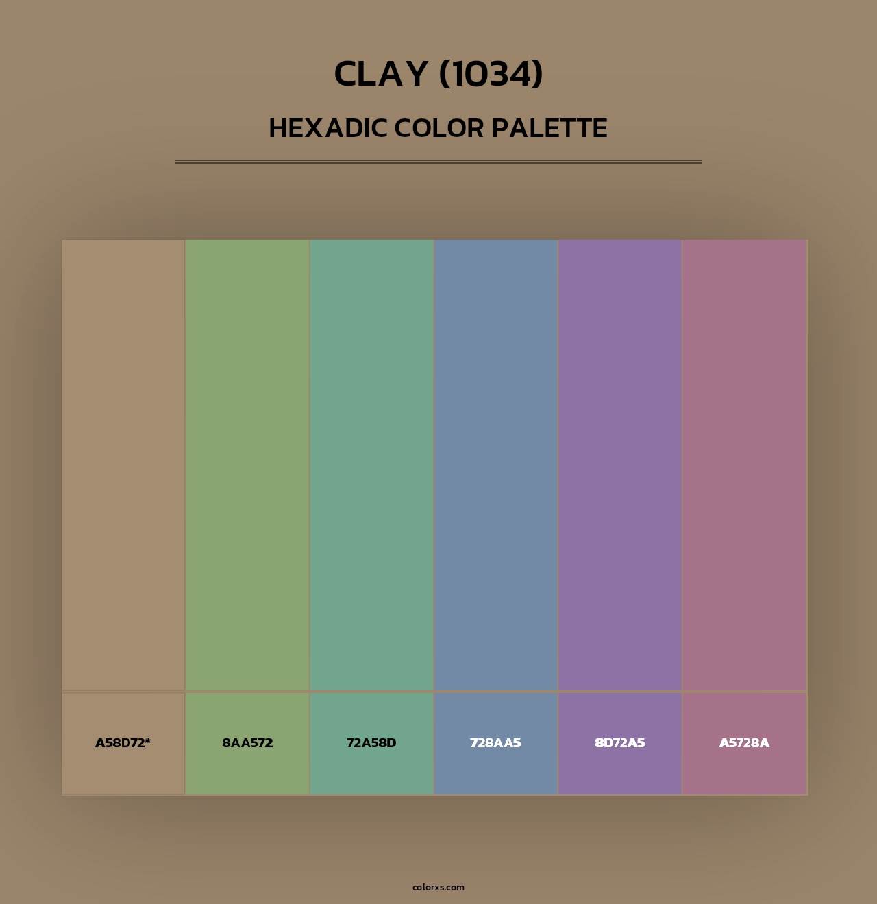 Clay (1034) - Hexadic Color Palette