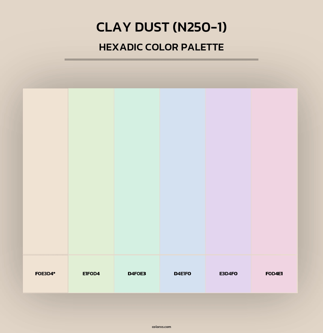 Clay Dust (N250-1) - Hexadic Color Palette