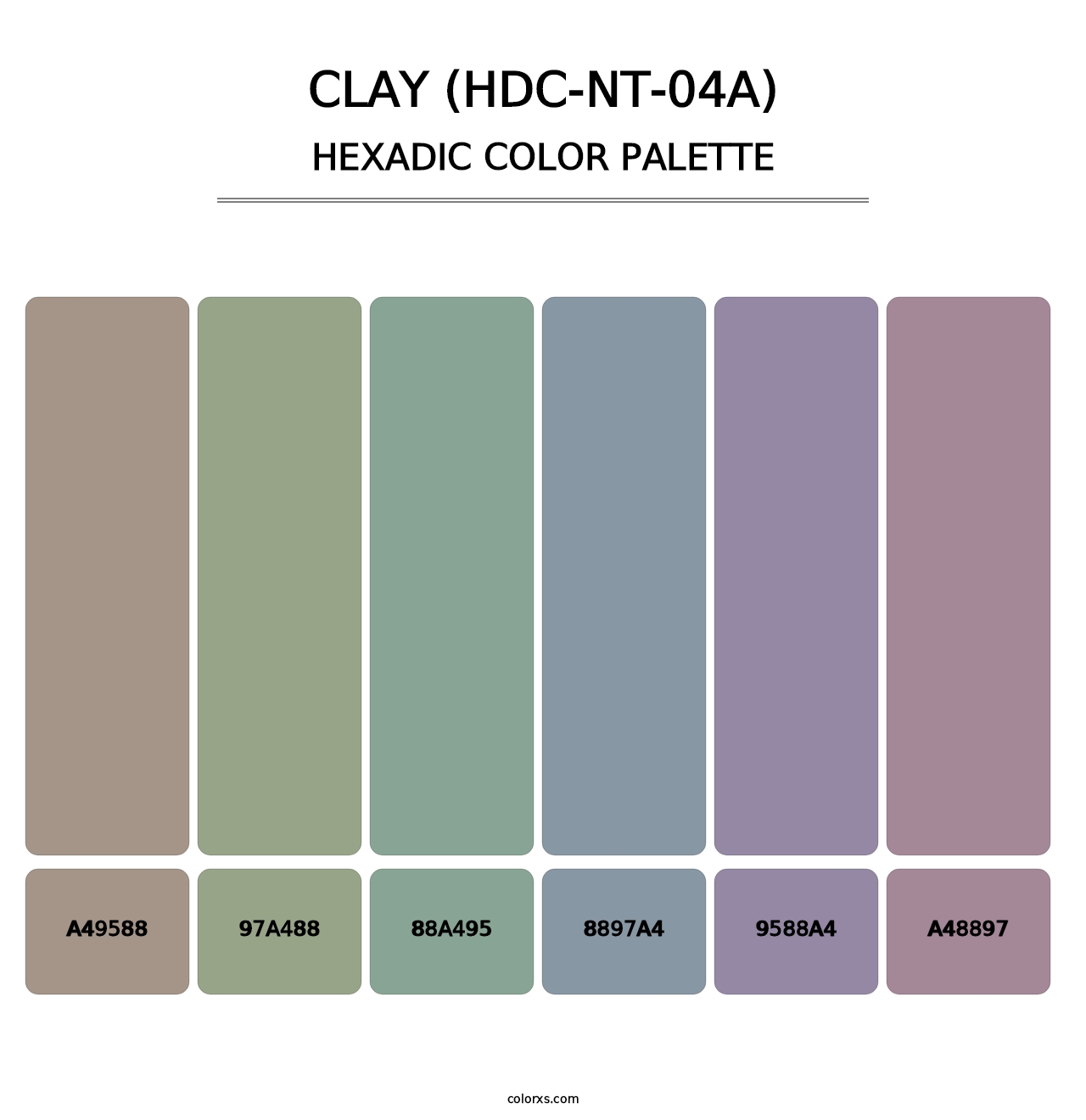 Clay (HDC-NT-04A) - Hexadic Color Palette