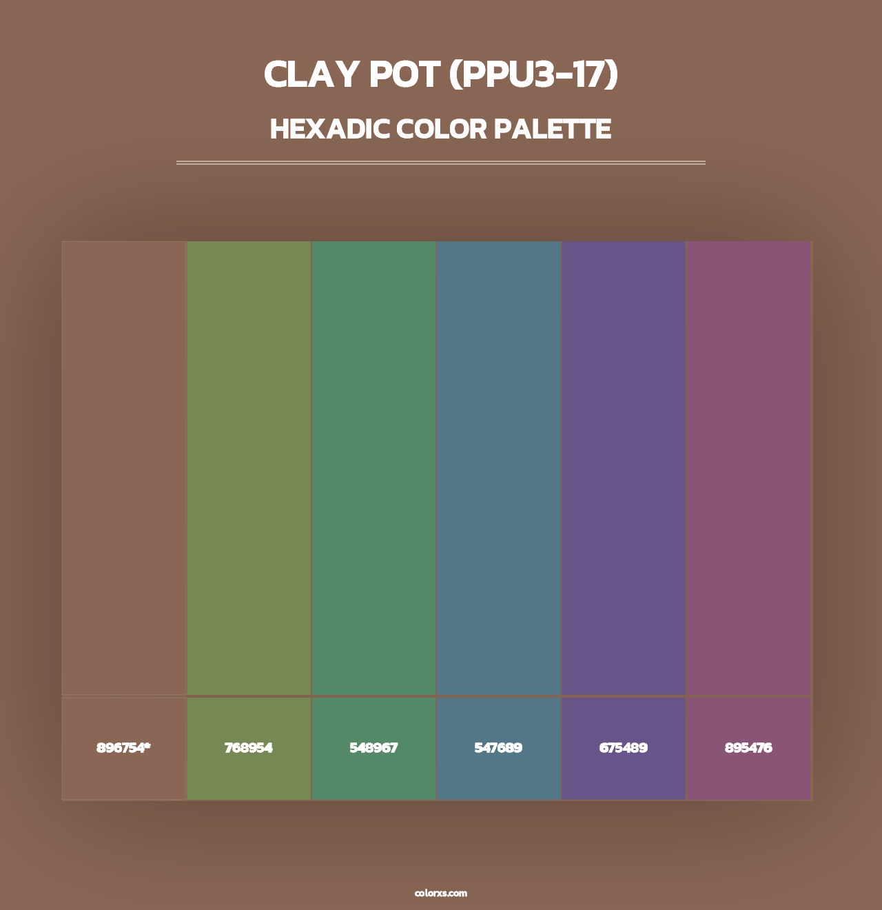Clay Pot (PPU3-17) - Hexadic Color Palette