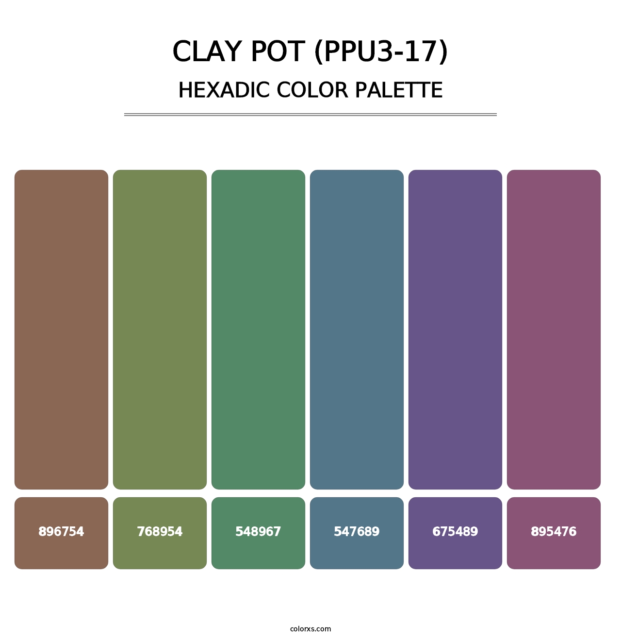 Clay Pot (PPU3-17) - Hexadic Color Palette