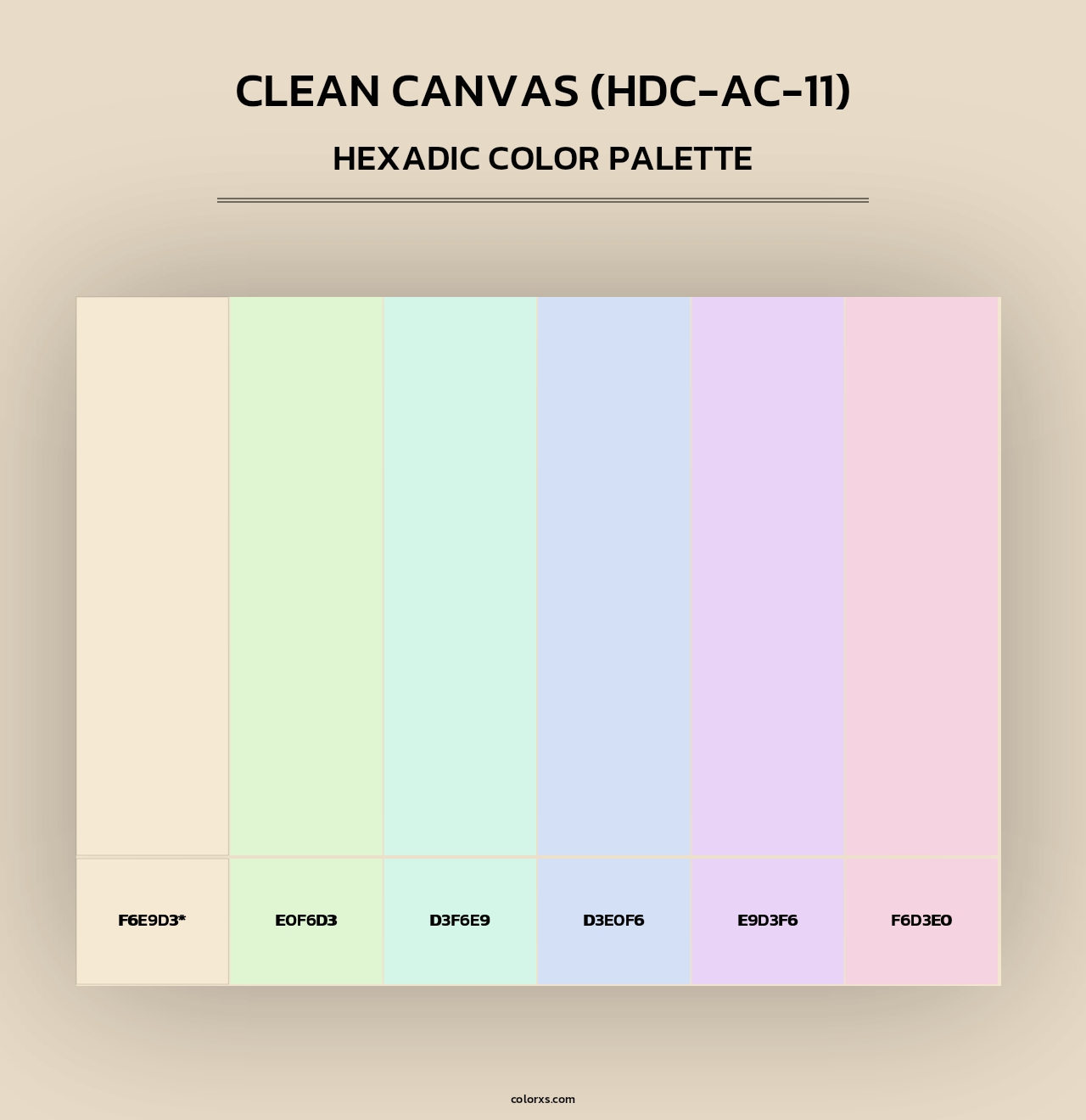 Clean Canvas (HDC-AC-11) - Hexadic Color Palette