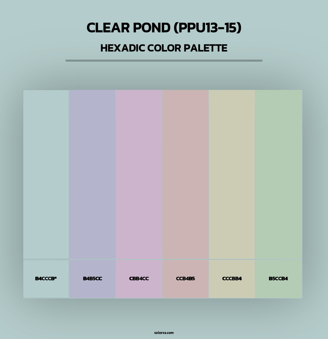 Clear Pond (PPU13-15) - Hexadic Color Palette