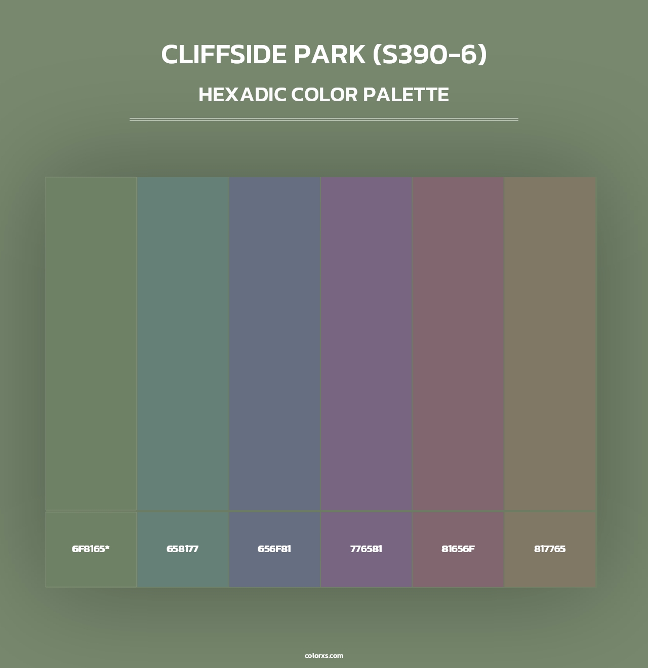Cliffside Park (S390-6) - Hexadic Color Palette