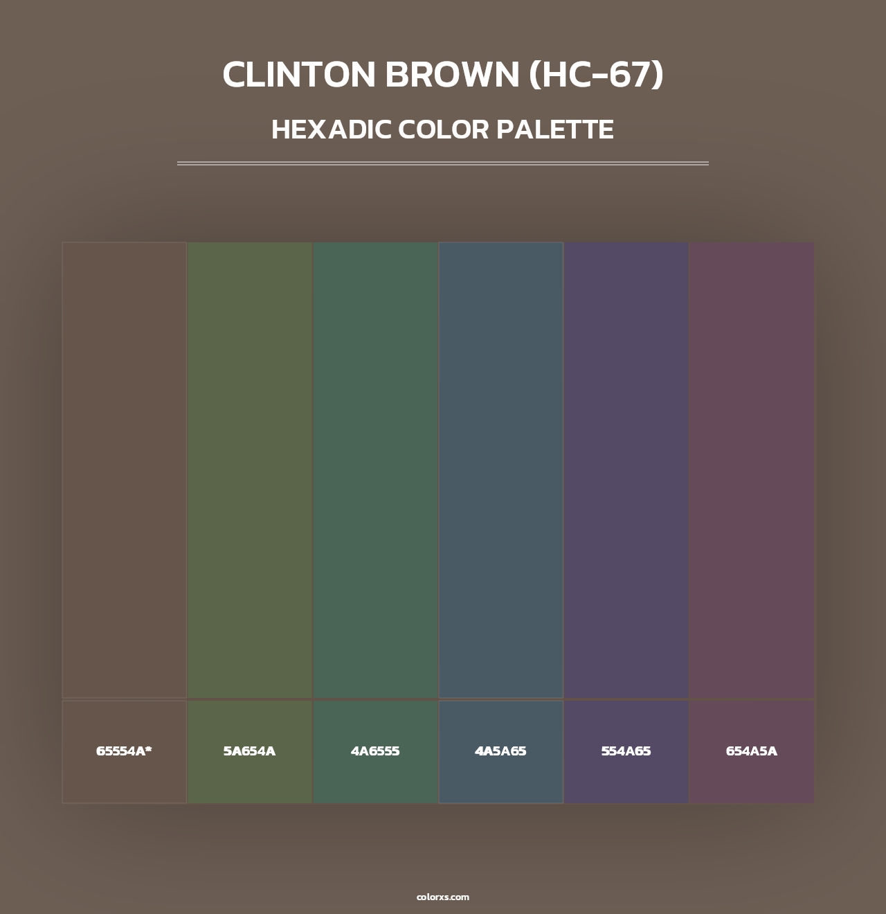 Clinton Brown (HC-67) - Hexadic Color Palette