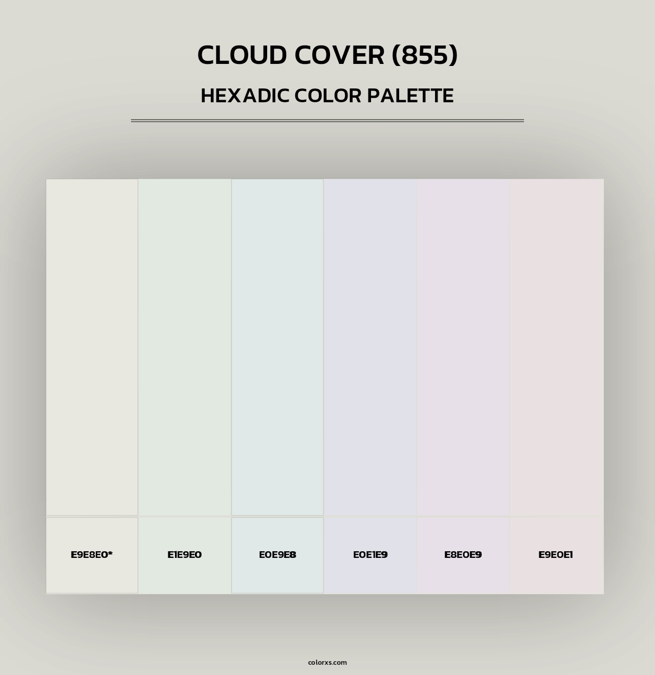 Cloud Cover (855) - Hexadic Color Palette