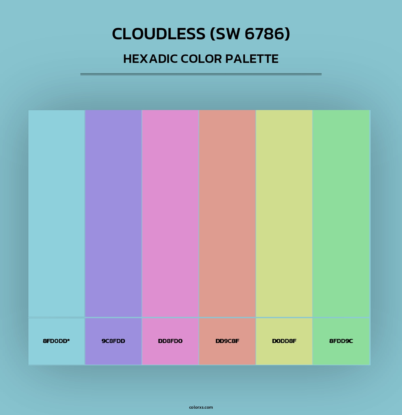 Cloudless (SW 6786) - Hexadic Color Palette