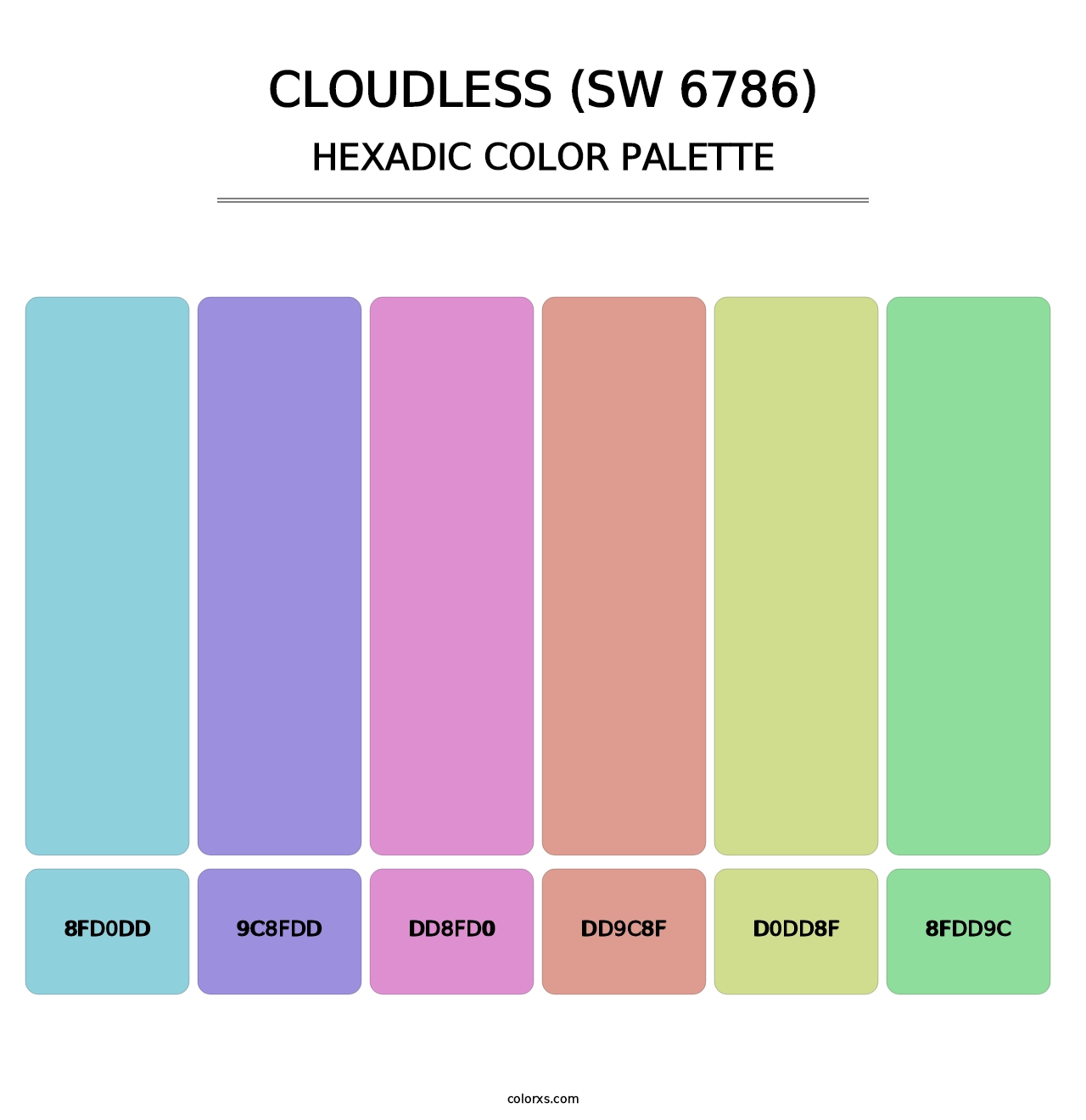 Cloudless (SW 6786) - Hexadic Color Palette
