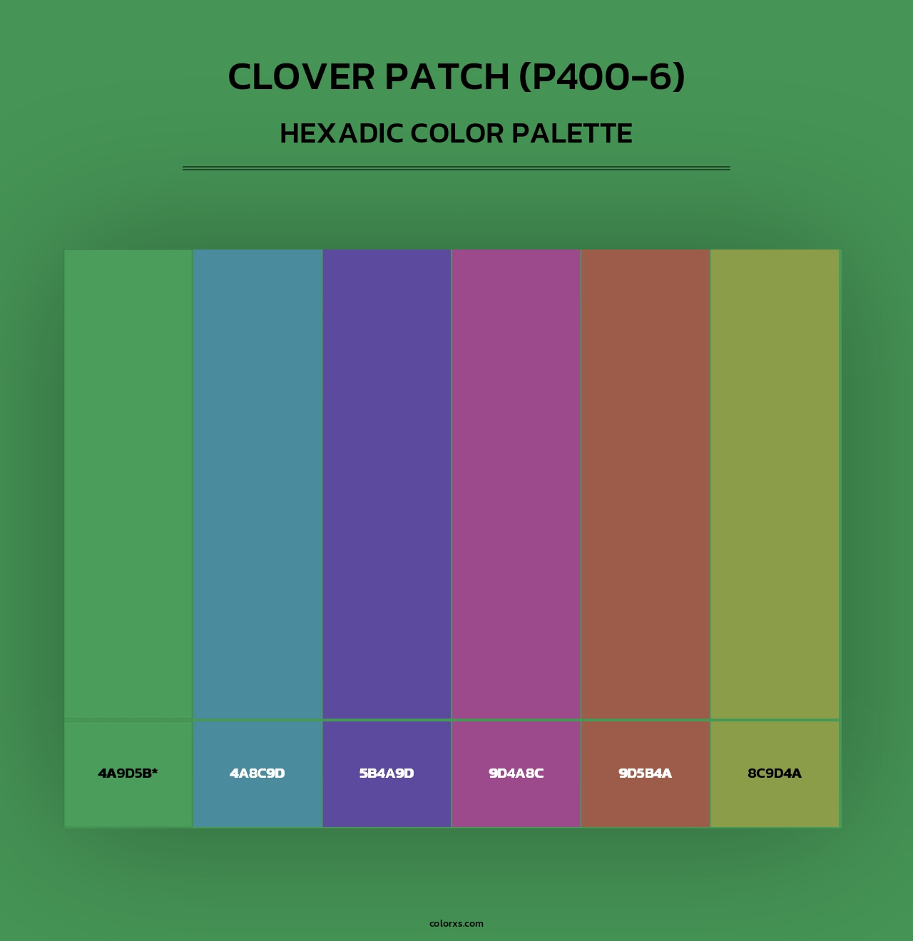 Clover Patch (P400-6) - Hexadic Color Palette