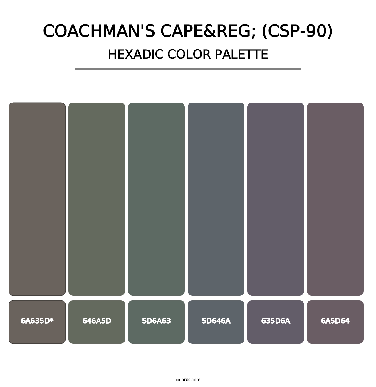 Coachman's Cape&reg; (CSP-90) - Hexadic Color Palette