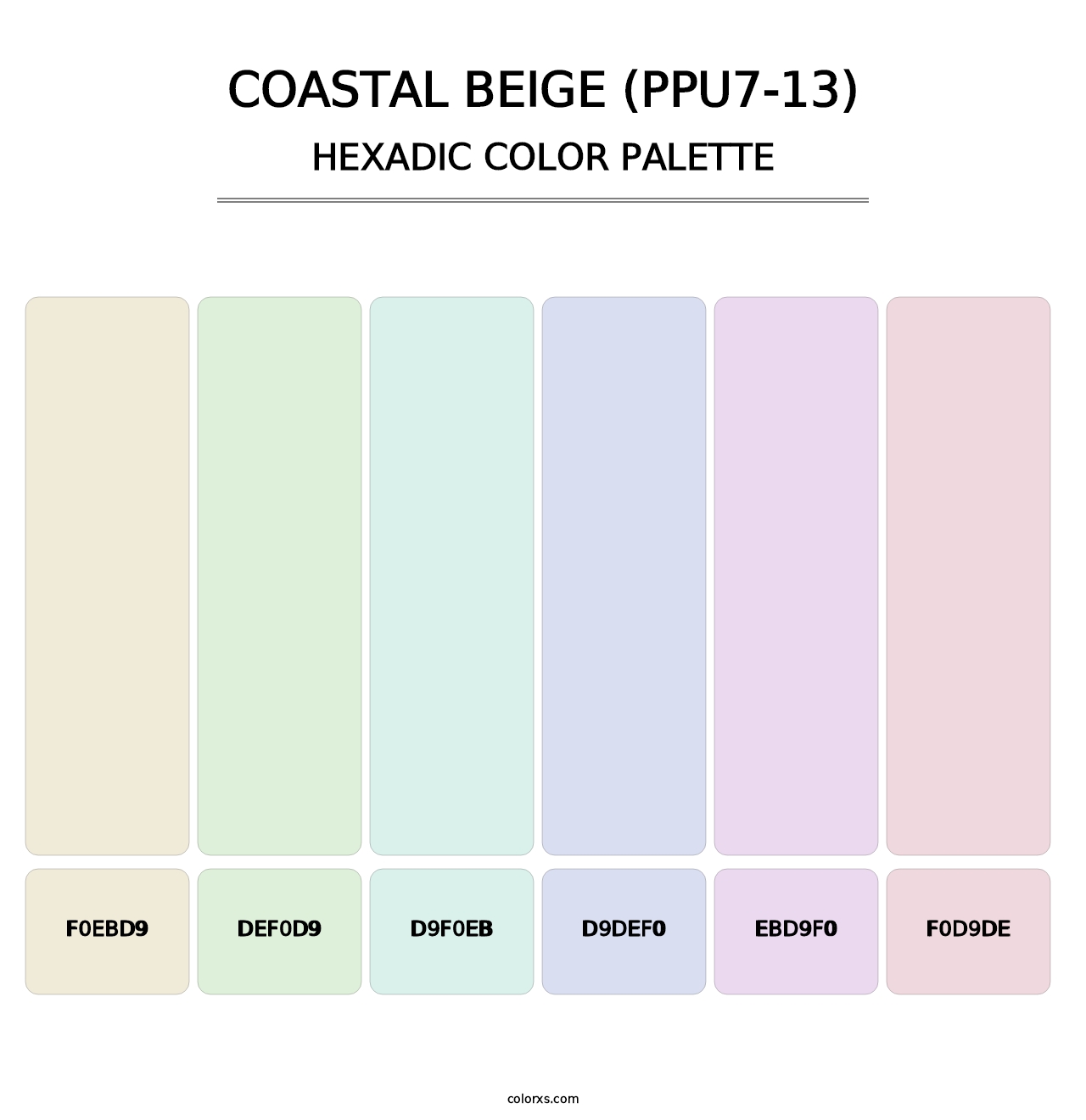 Coastal Beige (PPU7-13) - Hexadic Color Palette
