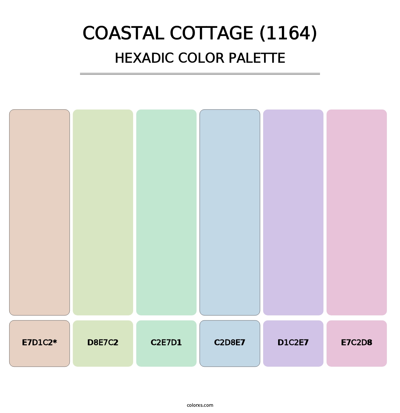 Coastal Cottage (1164) - Hexadic Color Palette