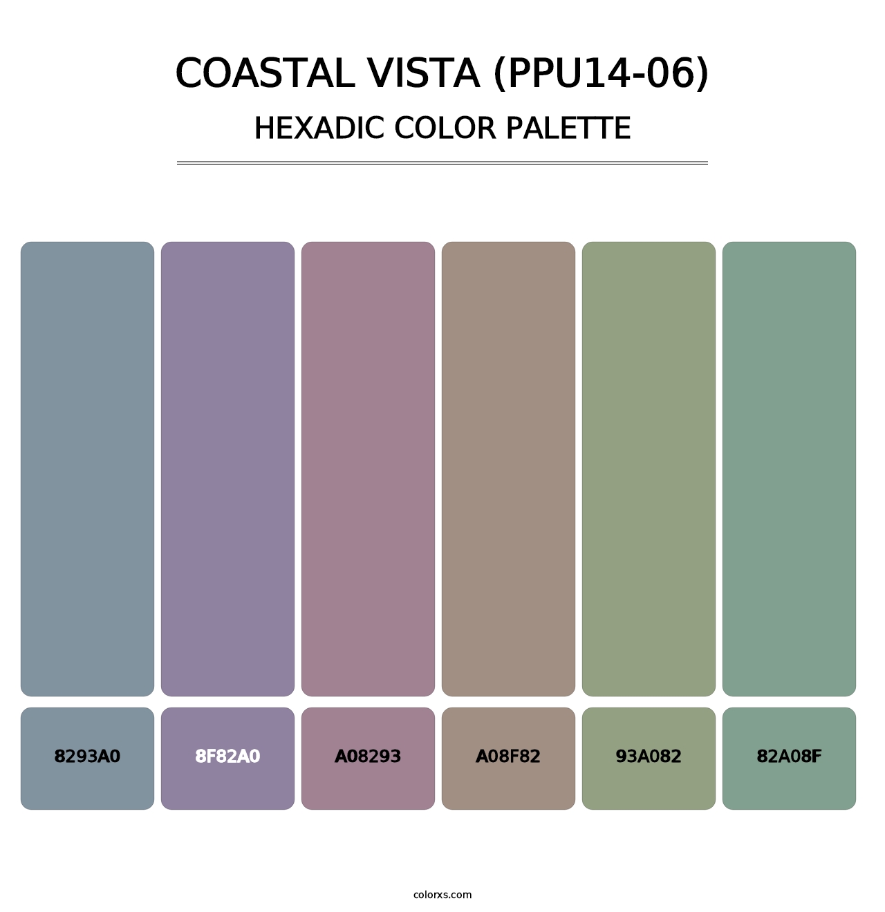 Coastal Vista (PPU14-06) - Hexadic Color Palette