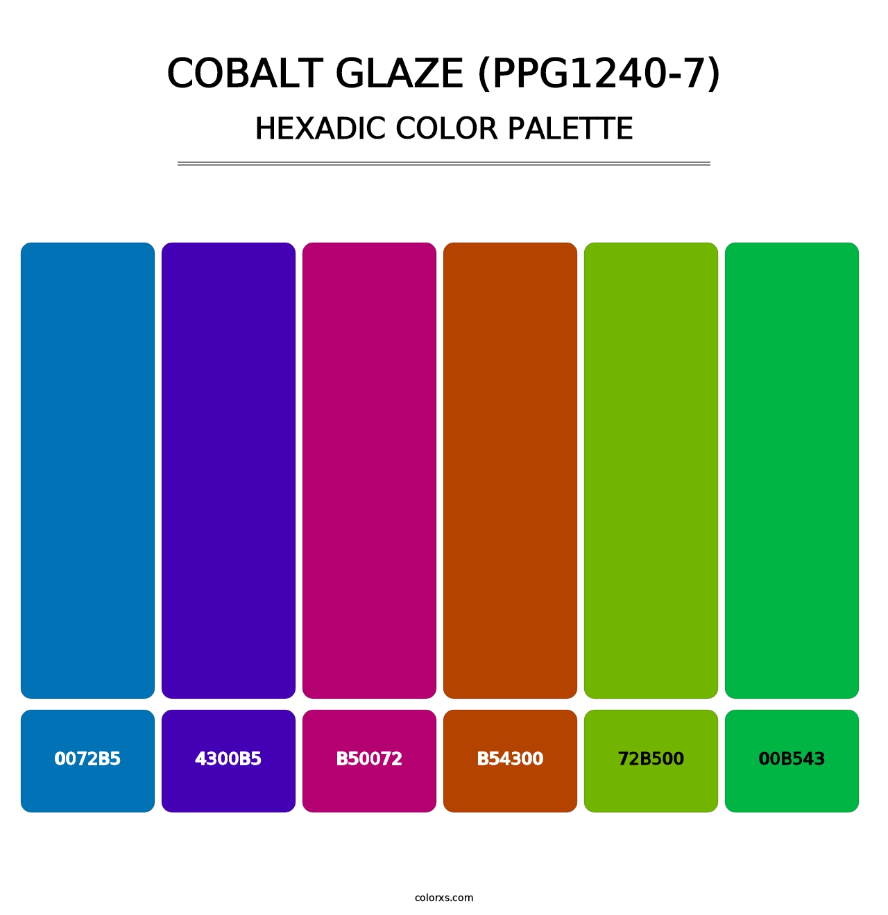 Cobalt Glaze (PPG1240-7) - Hexadic Color Palette