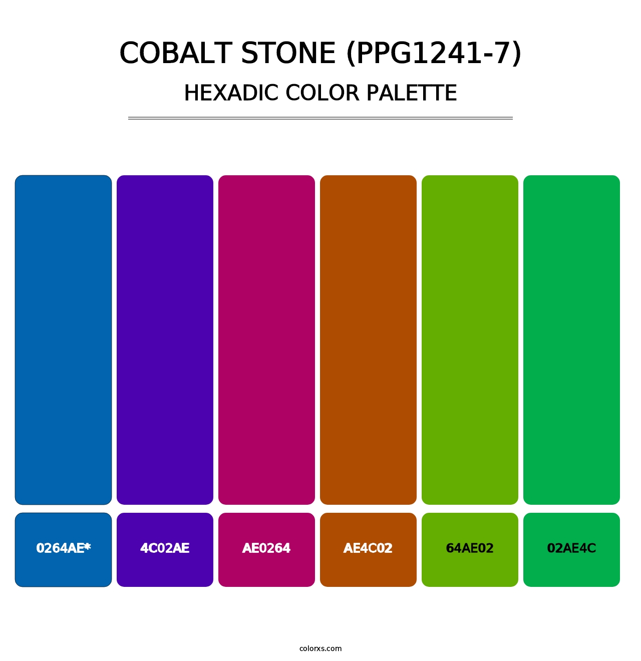 Cobalt Stone (PPG1241-7) - Hexadic Color Palette