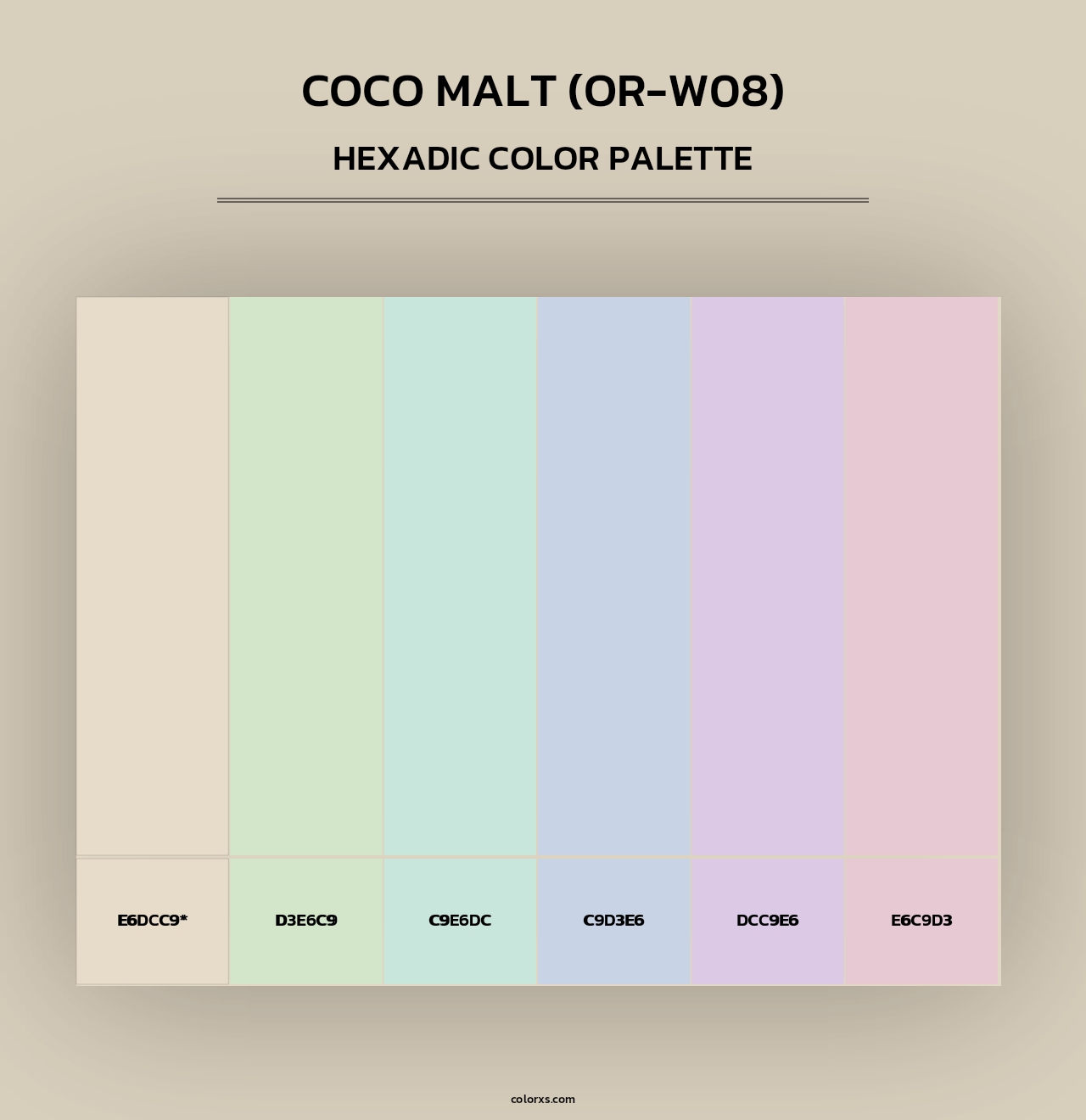 Coco Malt (OR-W08) - Hexadic Color Palette