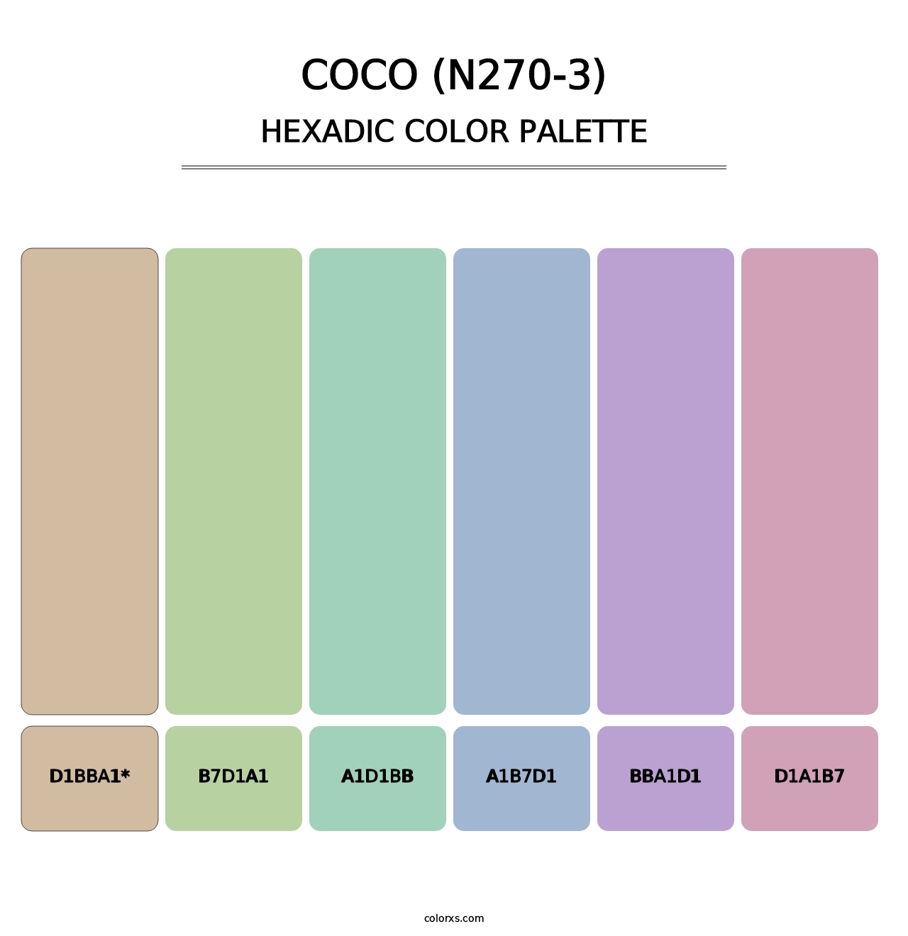 Coco (N270-3) - Hexadic Color Palette