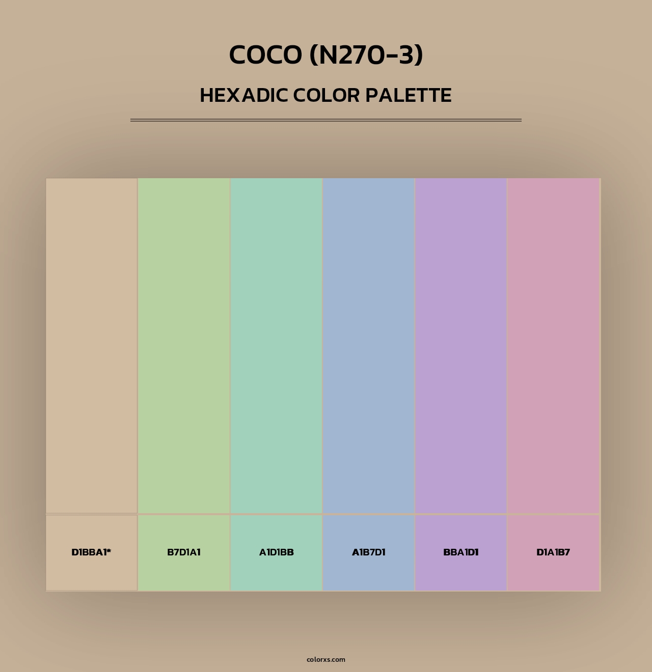 Coco (N270-3) - Hexadic Color Palette