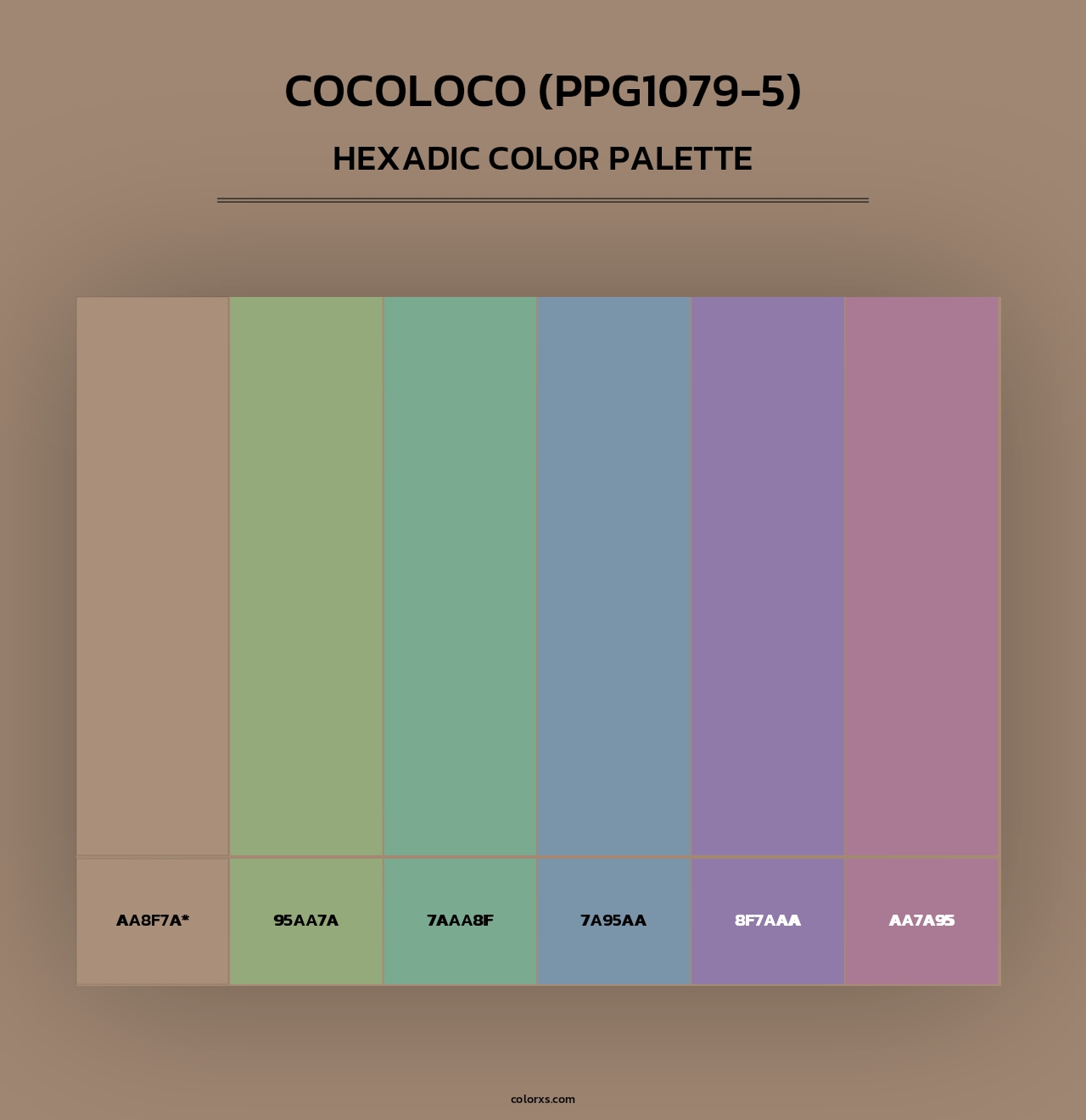 Cocoloco (PPG1079-5) - Hexadic Color Palette