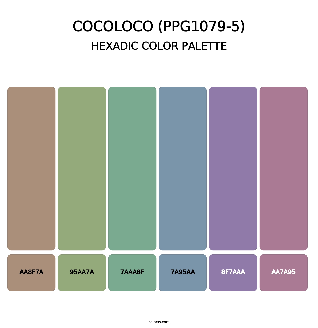 Cocoloco (PPG1079-5) - Hexadic Color Palette