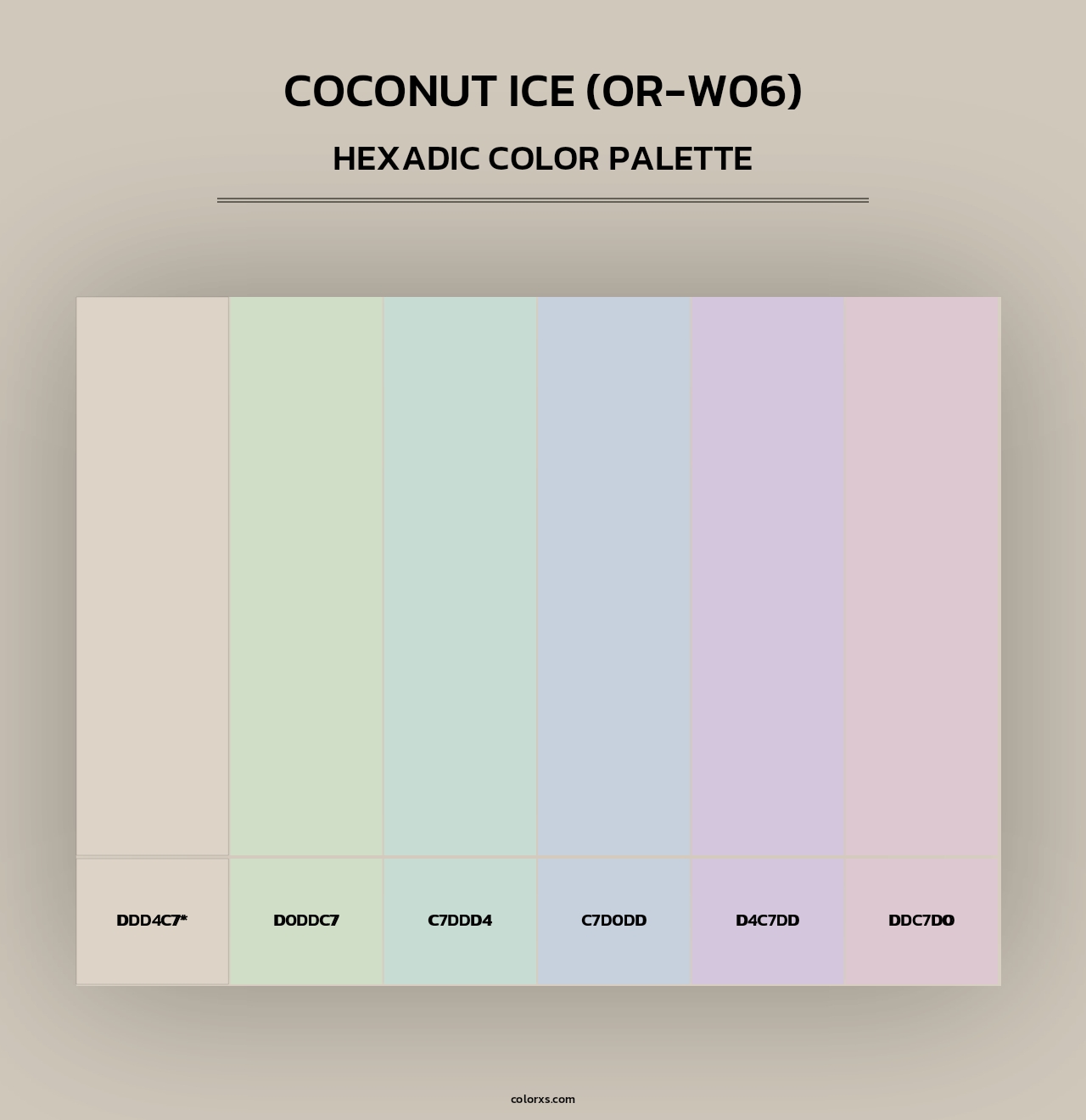 Coconut Ice (OR-W06) - Hexadic Color Palette