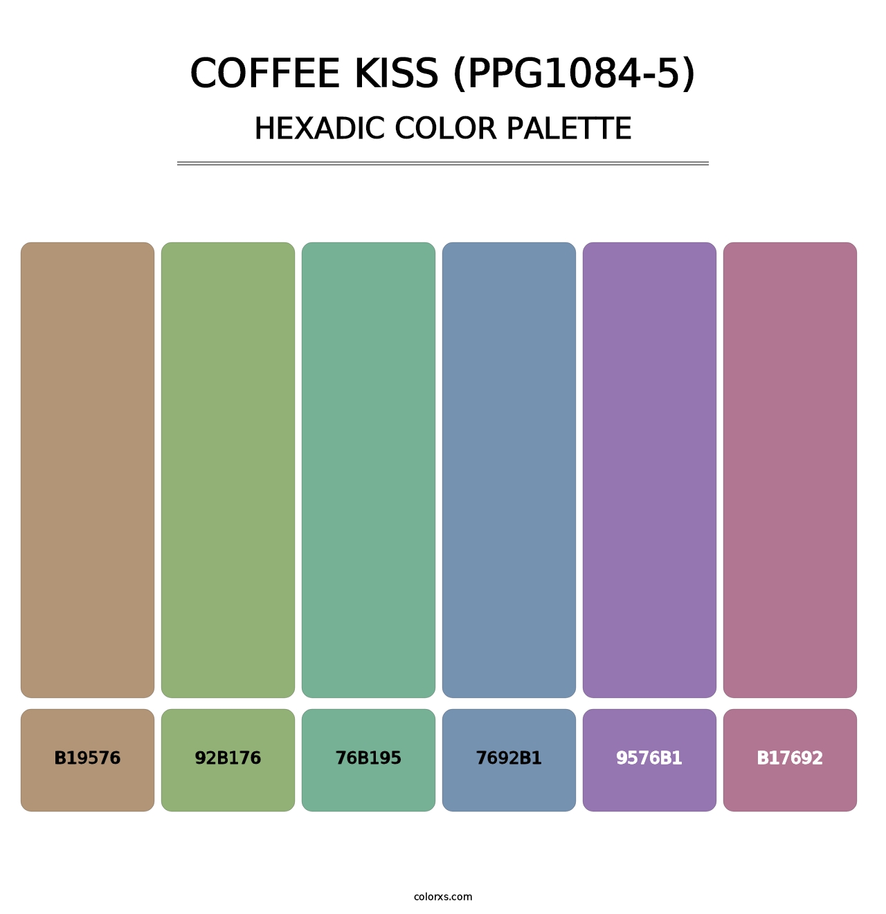 Coffee Kiss (PPG1084-5) - Hexadic Color Palette
