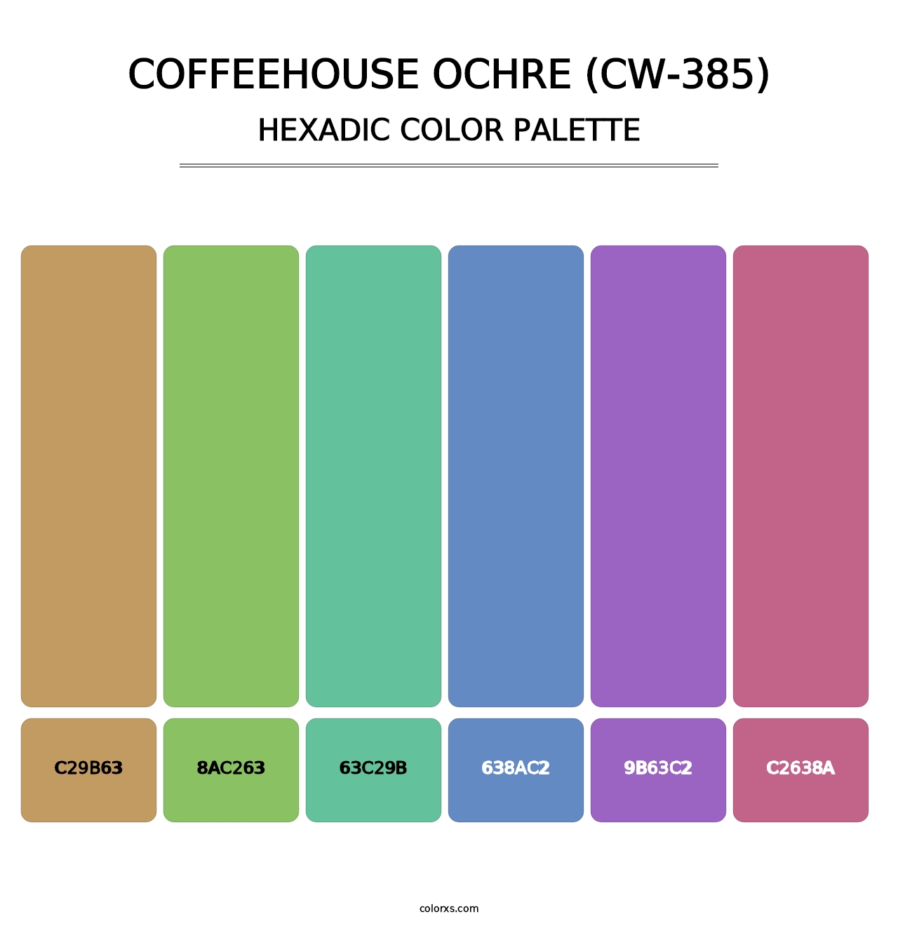 Coffeehouse Ochre (CW-385) - Hexadic Color Palette