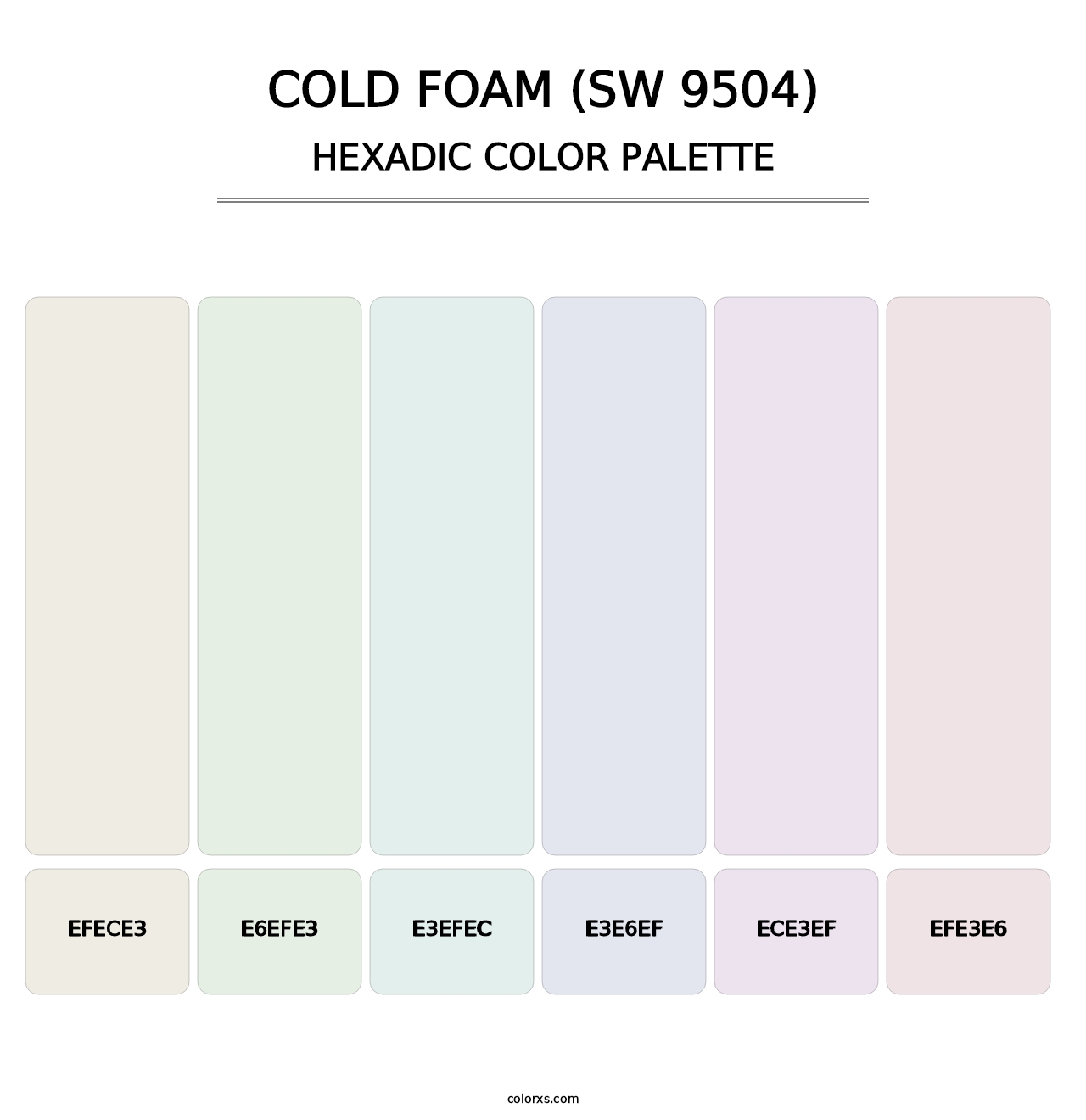 Cold Foam (SW 9504) - Hexadic Color Palette