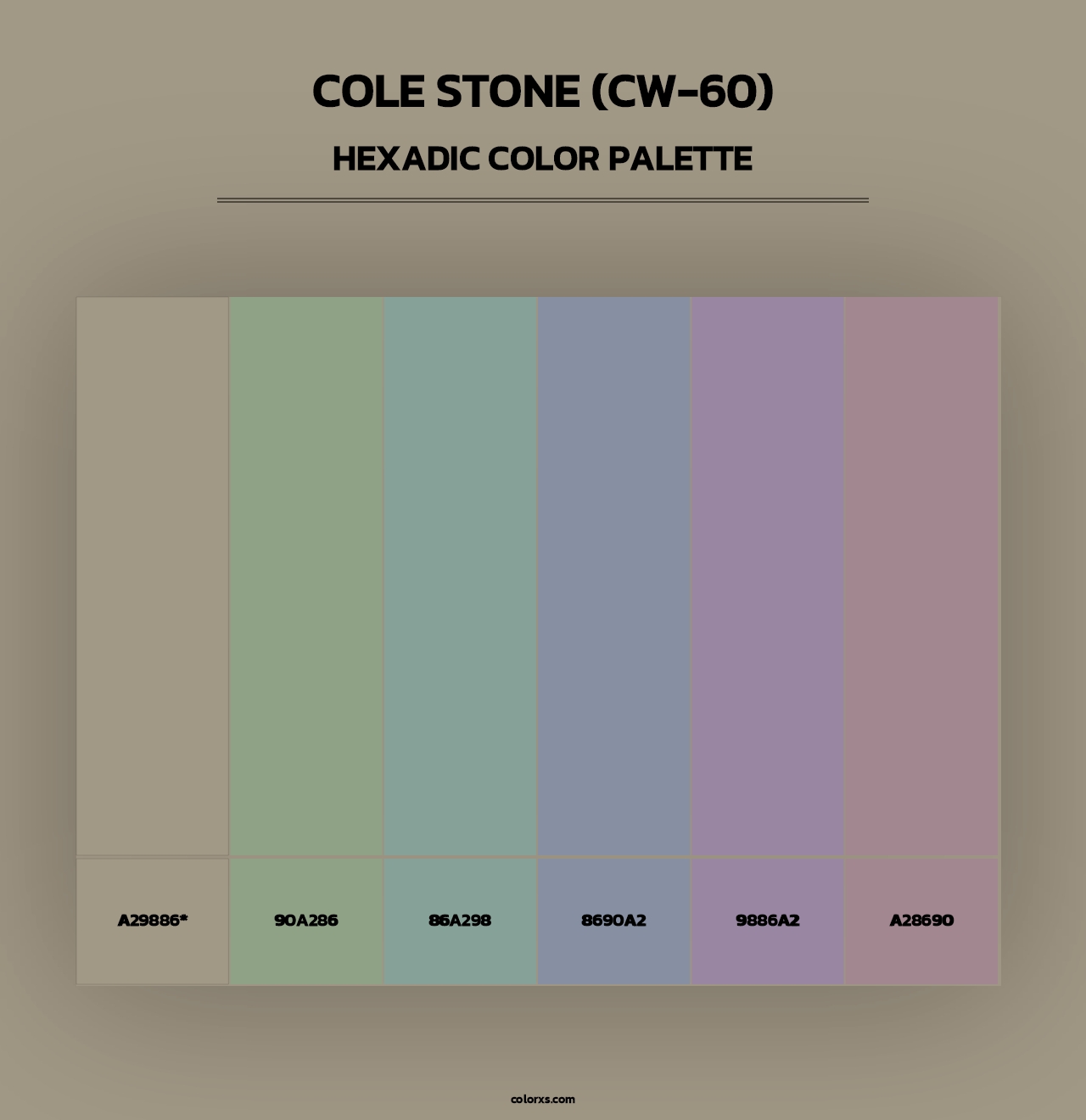 Cole Stone (CW-60) - Hexadic Color Palette