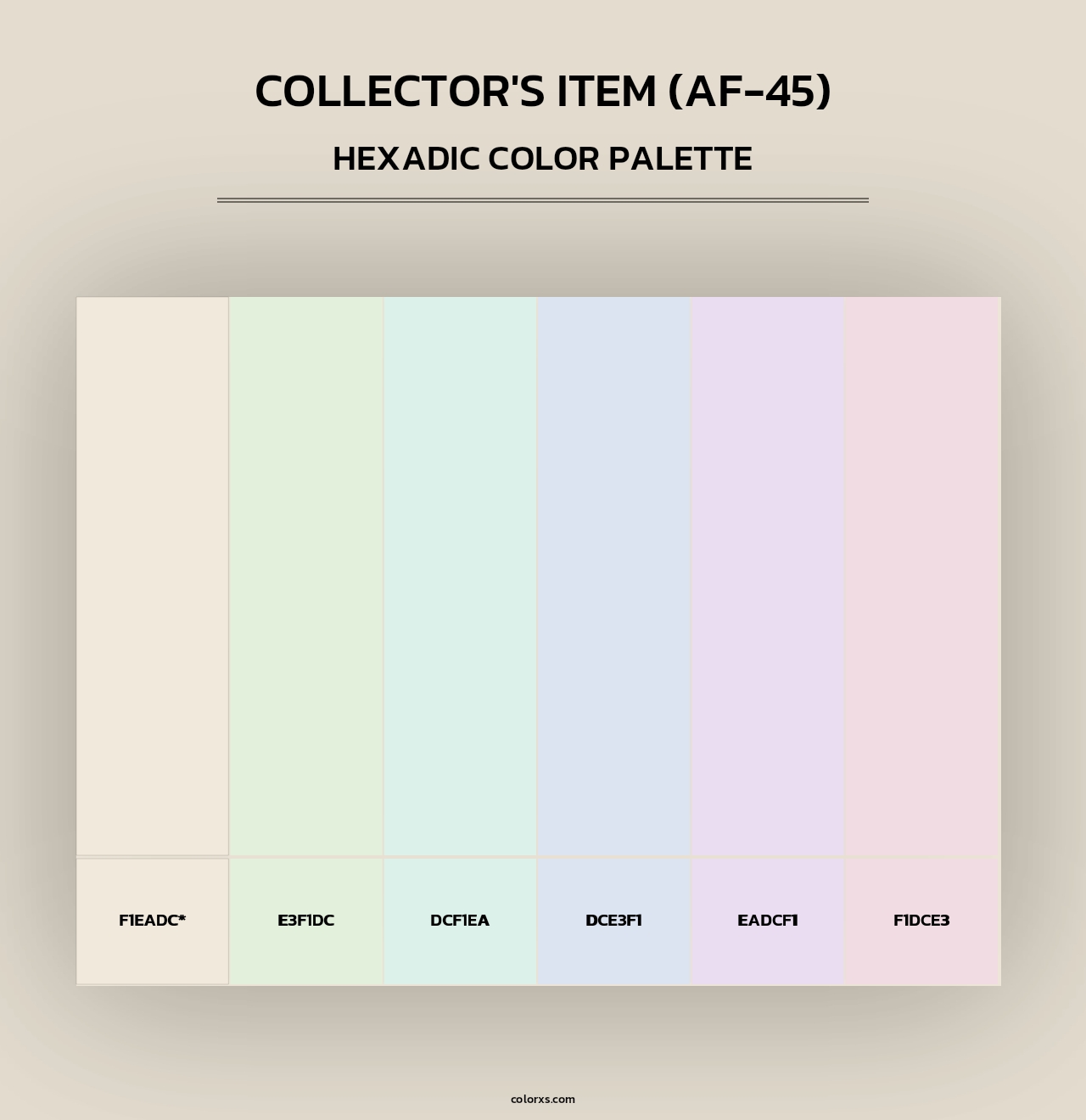 Collector's Item (AF-45) - Hexadic Color Palette