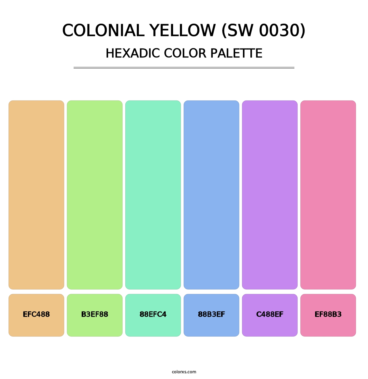 Colonial Yellow (SW 0030) - Hexadic Color Palette