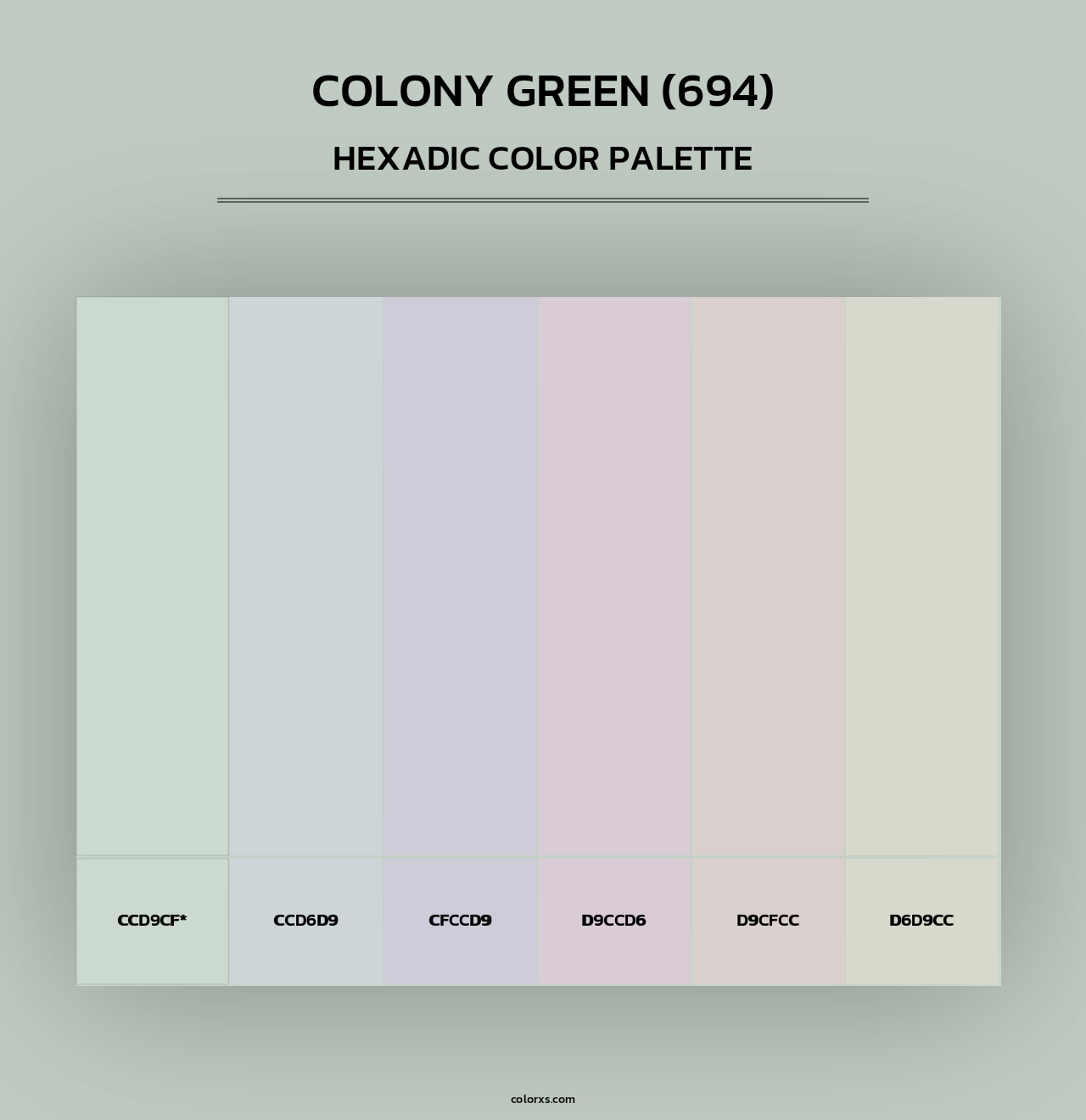 Colony Green (694) - Hexadic Color Palette